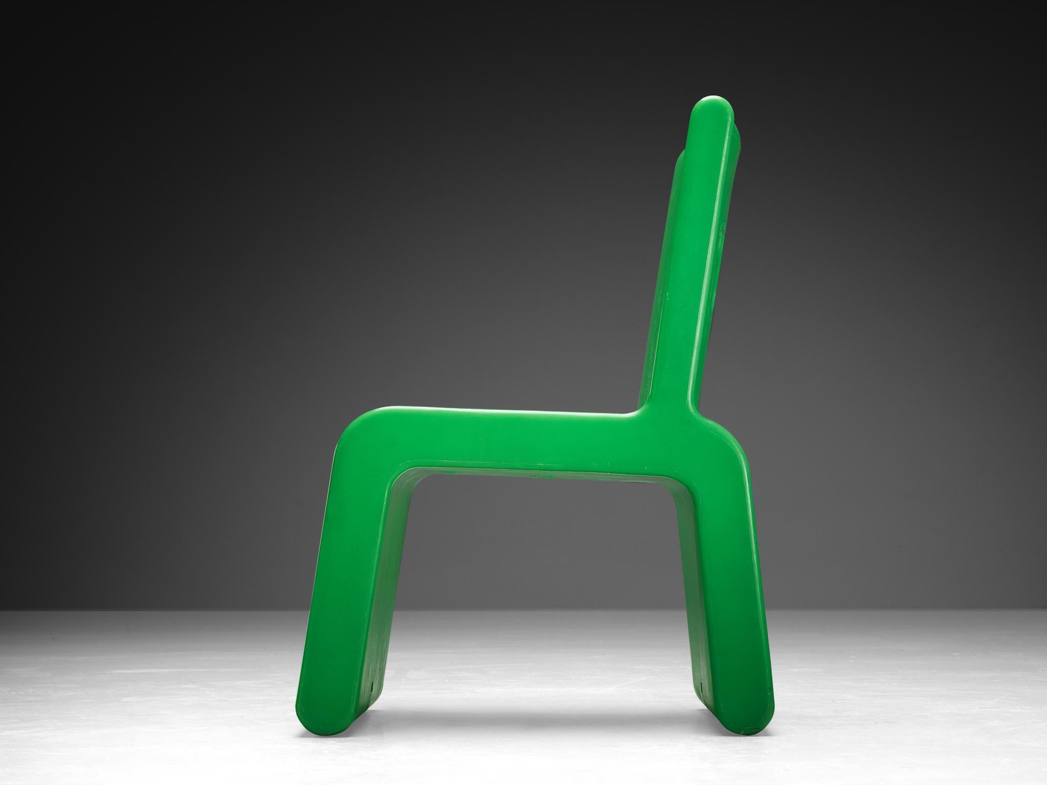 Marc Newson 'Kiss the Future' Chair in Green Molded Polypropylene seating Morentz
