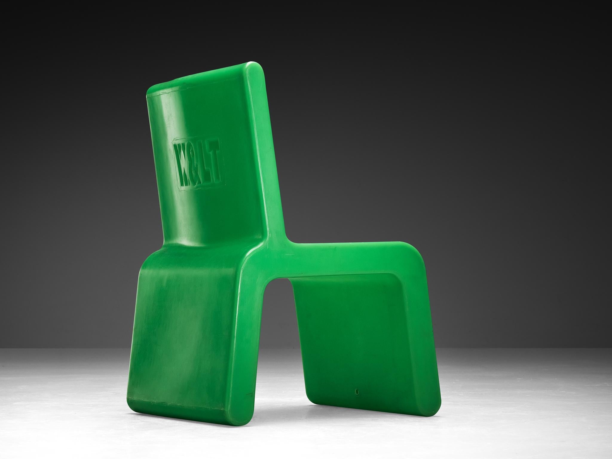 Marc Newson 'Kiss the Future' Chair in Green Molded Polypropylene seating Morentz