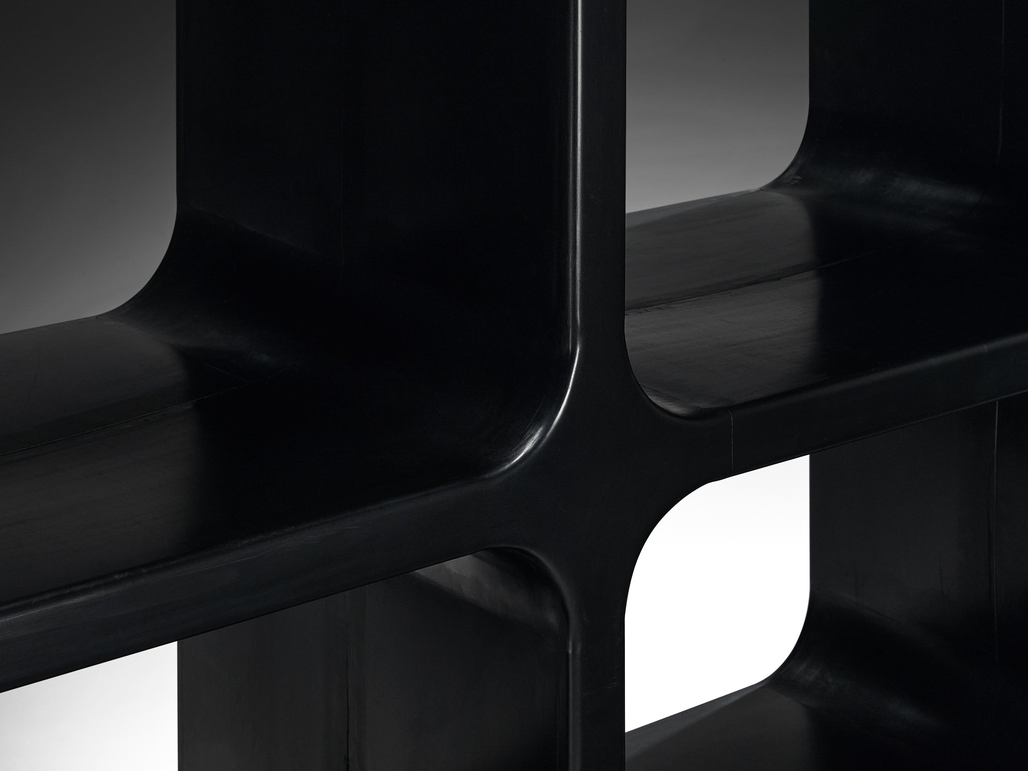 Marc Newson 'Kiss the Future' Storage Unit in Black Molded Polypropylene Case pieces and storage cabinets Morentz