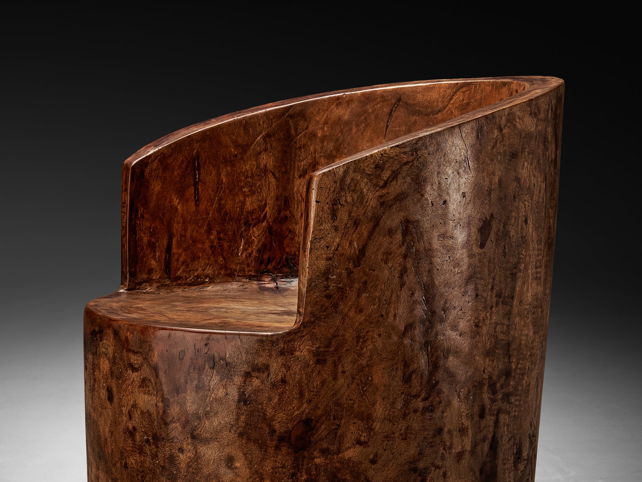 José Zanine Caldas Hand-Carved 'Pilão' Chair in Brazilian Hardwood