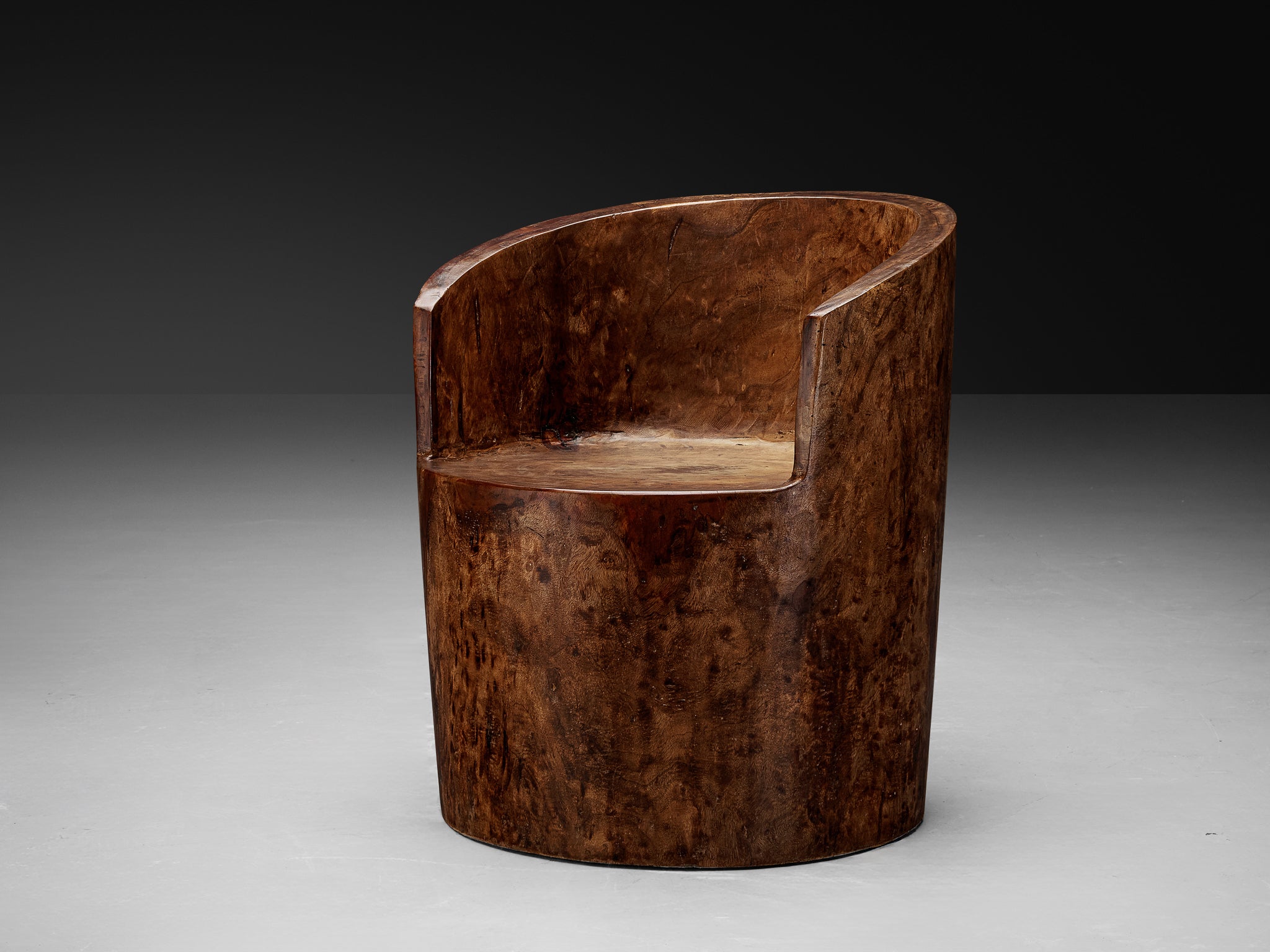 José Zanine Caldas Hand-Carved 'Pilão' Chair in Brazilian Hardwood