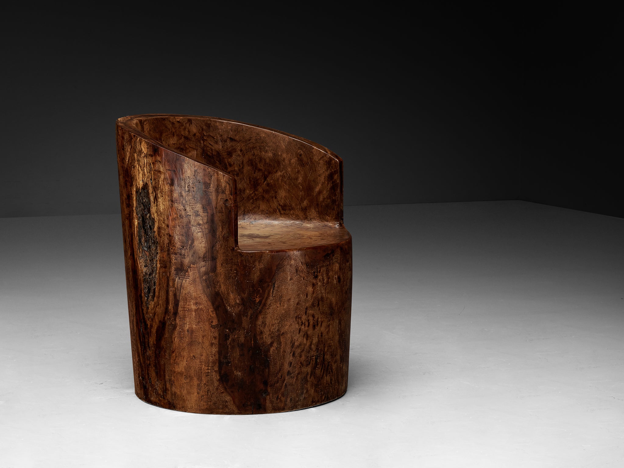 José Zanine Caldas Hand-Carved 'Pilão' Chair in Brazilian Hardwood