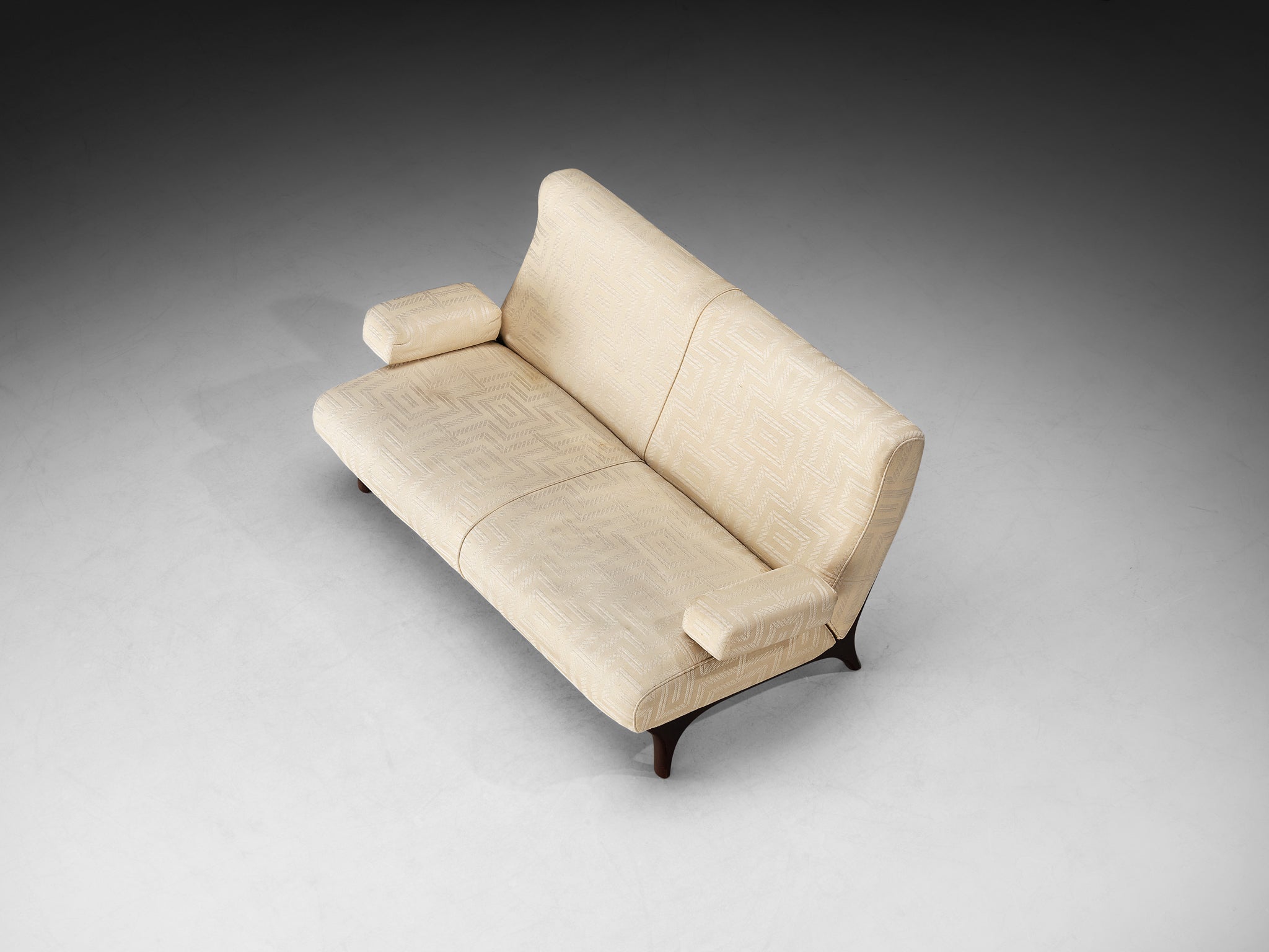 Eugenio Gerli for Tecno 'Sir' Sofa in Mahogany Seating Morentz
