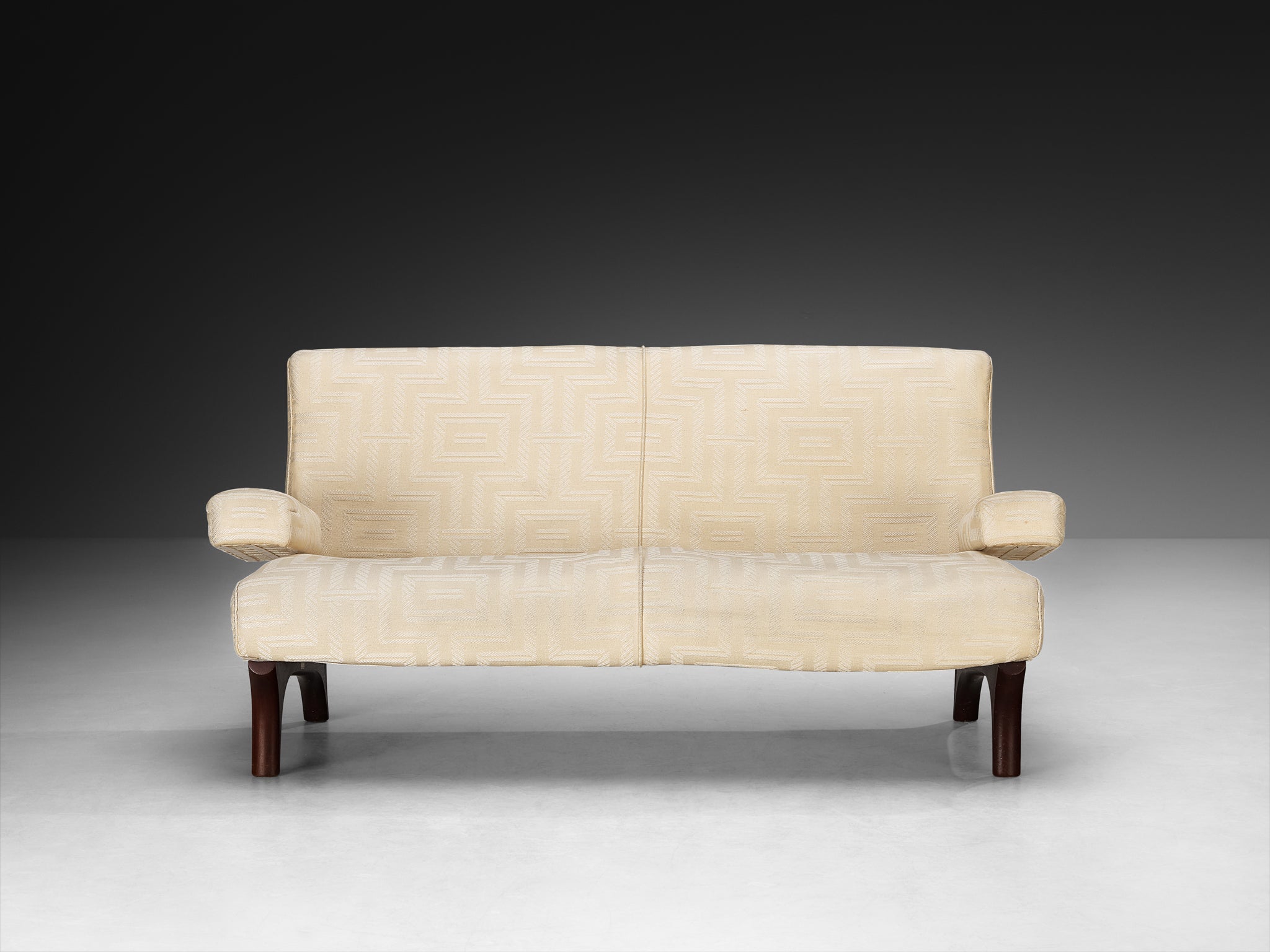 Eugenio Gerli for Tecno 'Sir' Sofa in Mahogany Seating Morentz