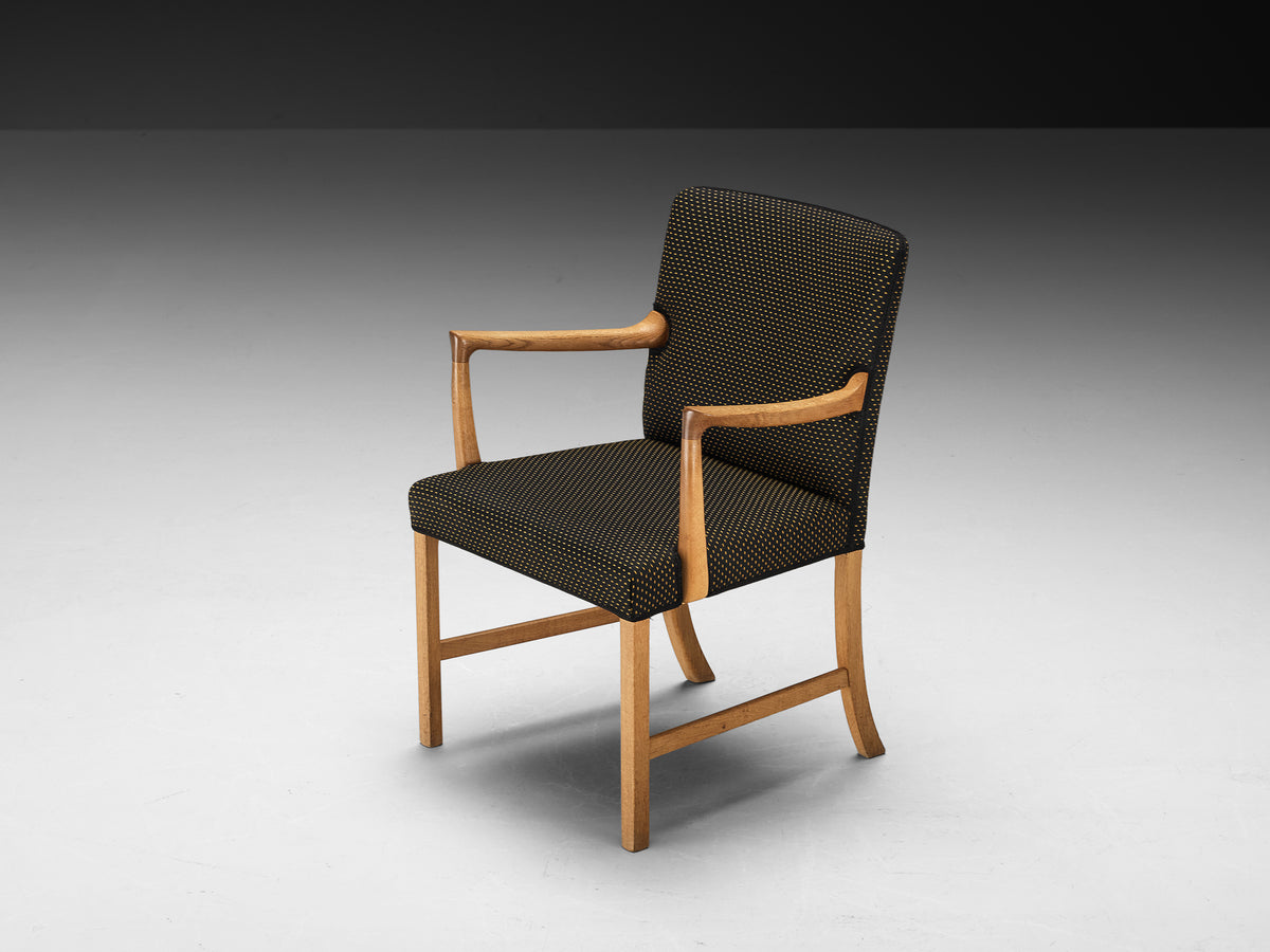 Rare Ole Wanscher for A.J. Iversen Set of Six Dining Chairs in Oak Seating Morentz