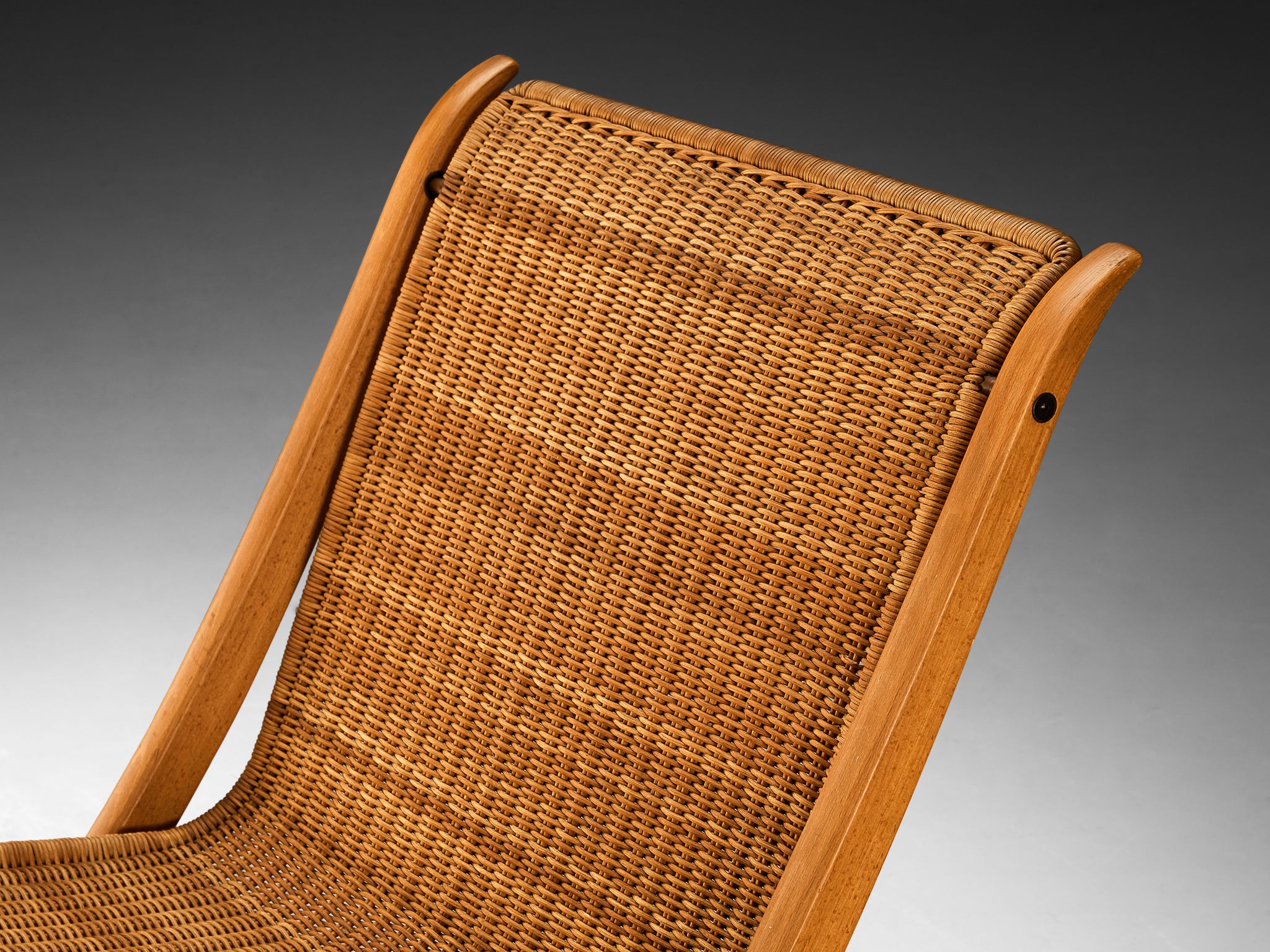 Peter Hvidt & Orla Mølgaard Nielsen 'X' Slipper Chair in Cane