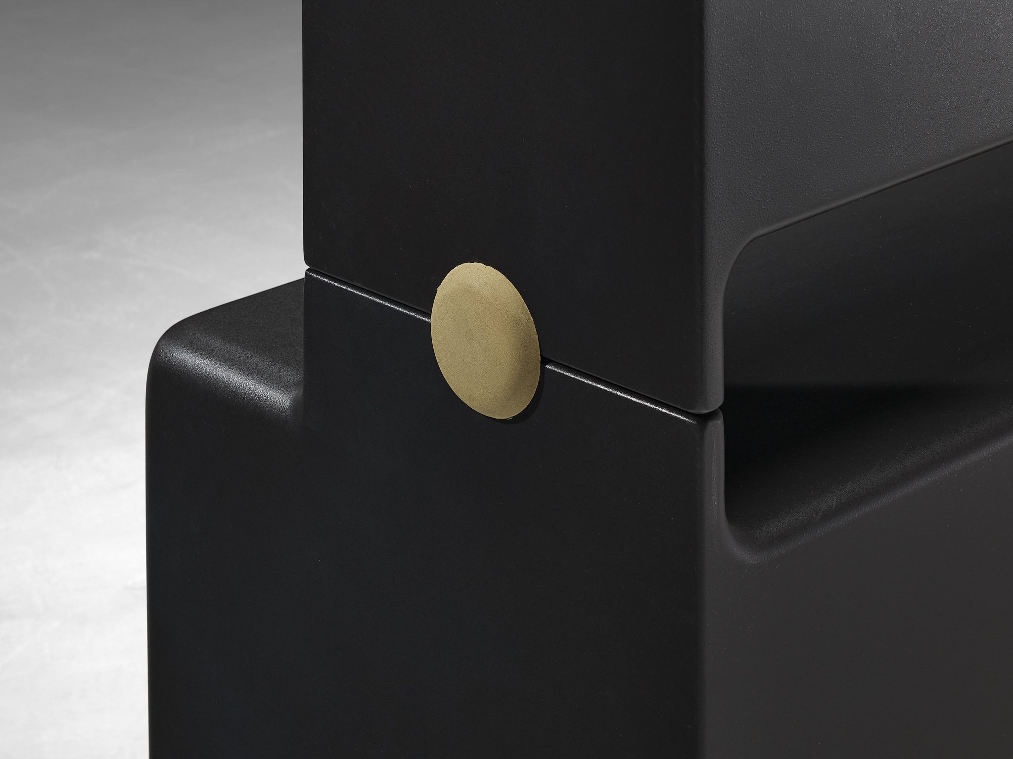 Ernest Igl for Wilhelm Werndl Shelving Cabinet in Black and Beige Fiberglass Case pieces and storage cabinets Morentz