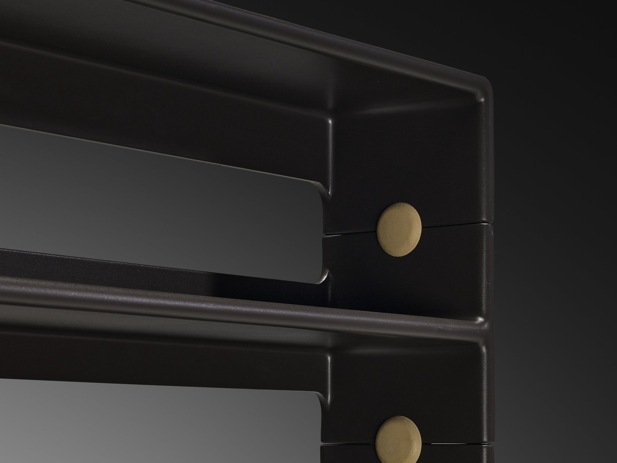 Ernest Igl for Wilhelm Werndl Shelving Cabinet in Black and Beige Polyurethane Case pieces and storage cabinets Morentz