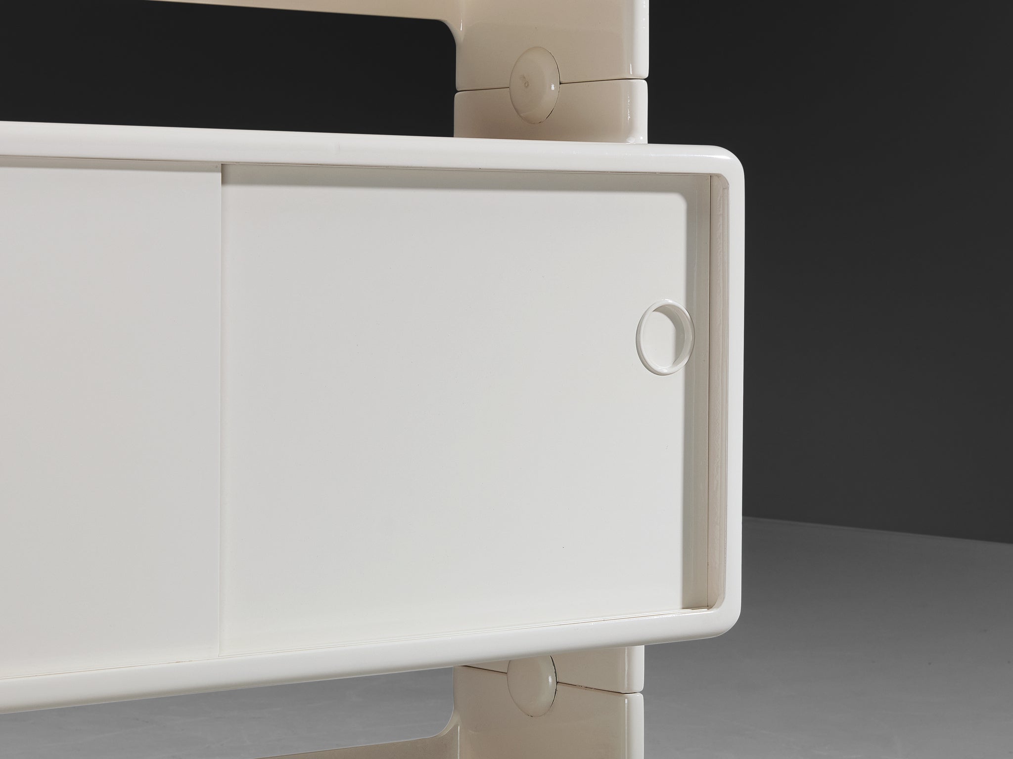 Ernest Igl for Wilhelm Werndl Shelving Cabinet in Off-White Polyurethane Case pieces and storage cabinets Morentz