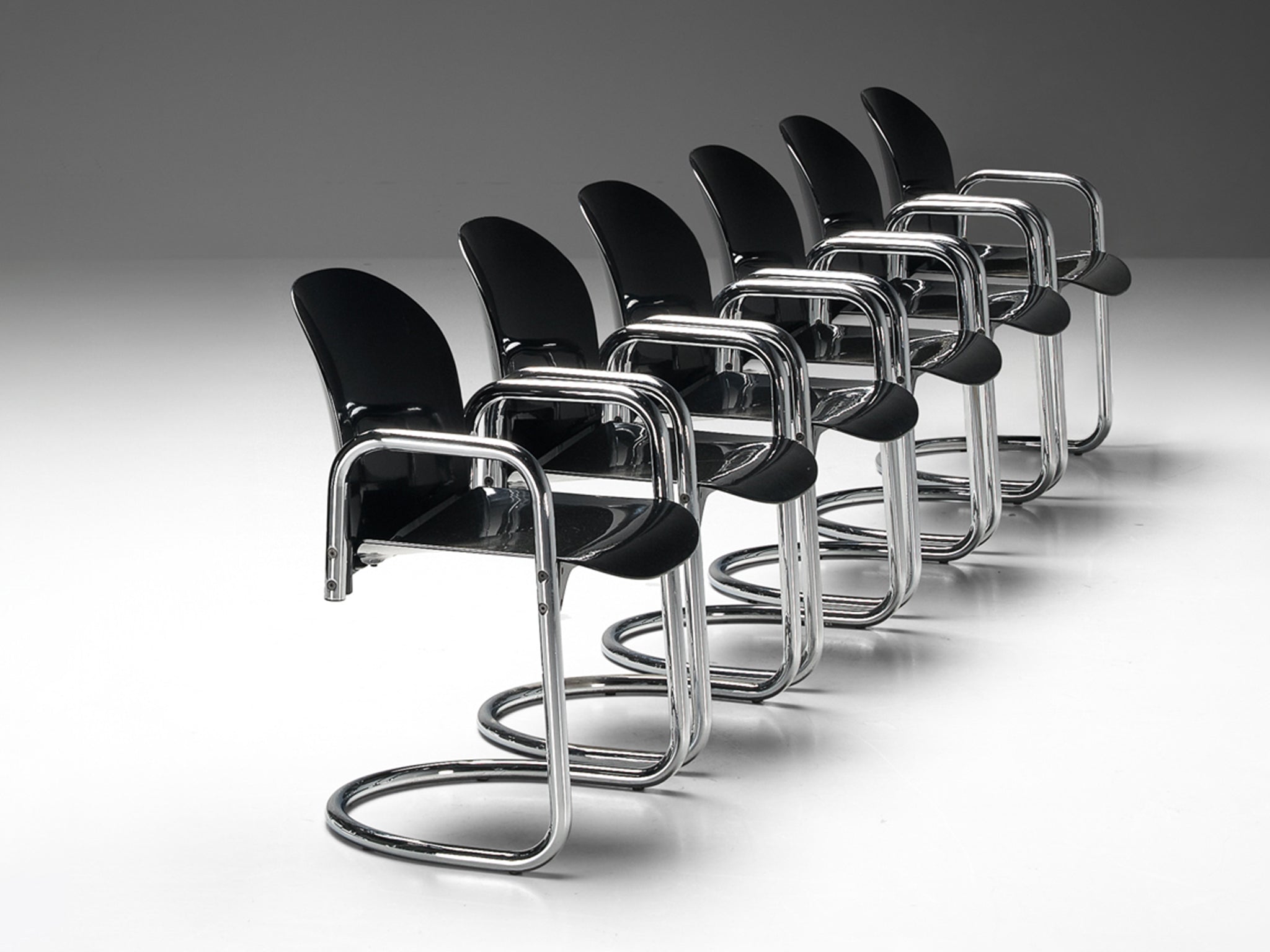 Afra and Tobia Scarpa for B&B Italia 'Dialogo Dessau' Dining Chairs Seating Morentz