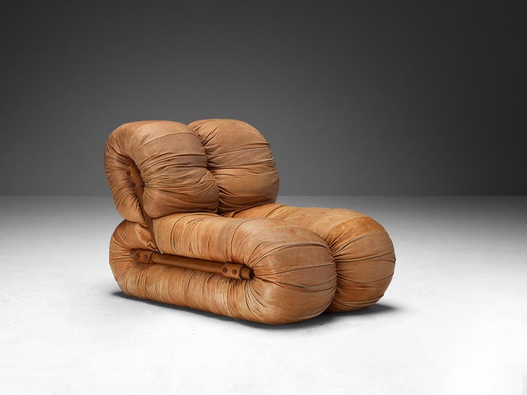 Percival Lafer Lounge Chair in Leather