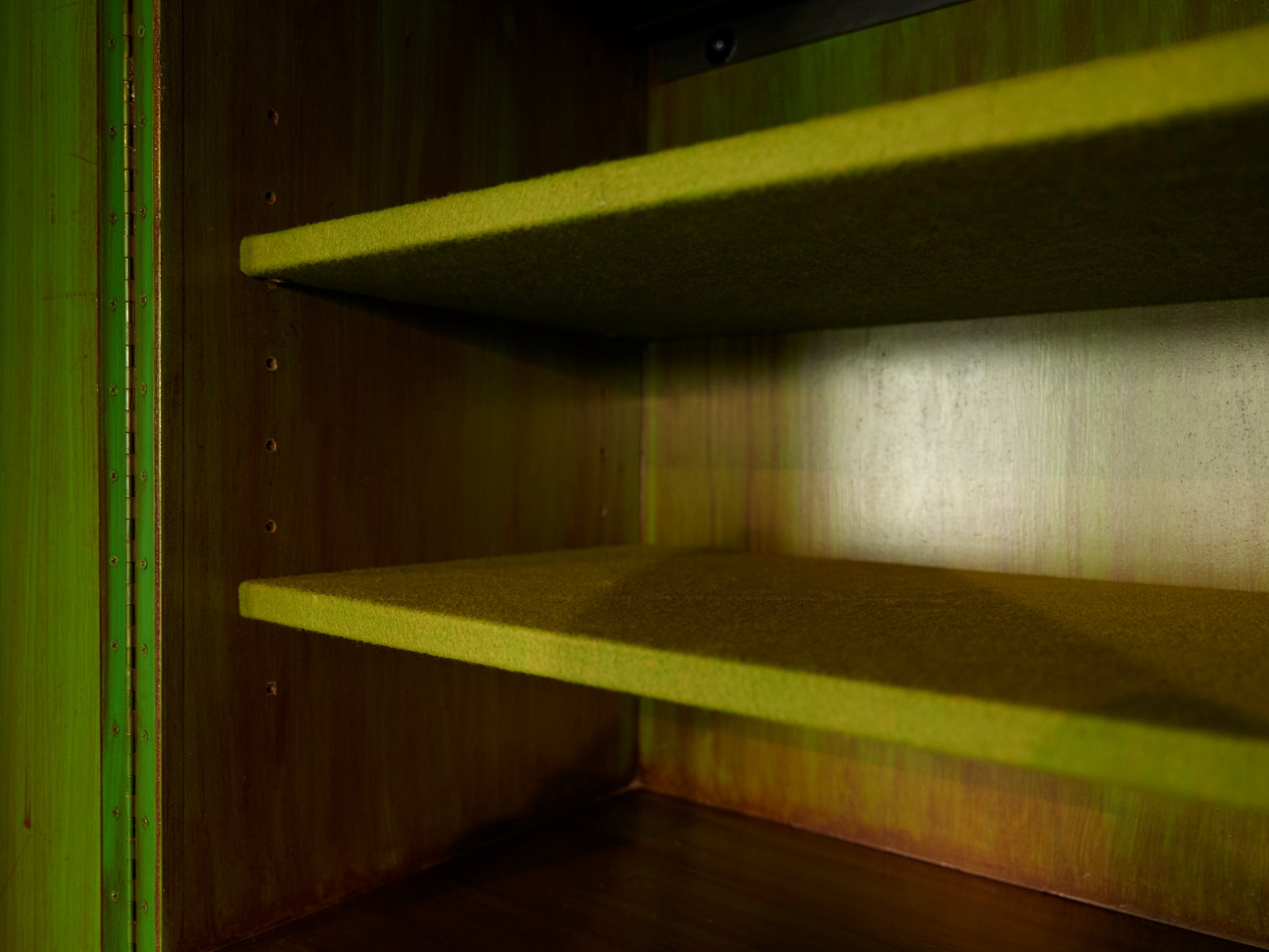 Paul Evans for Paul Evans Studio Early and Rare Loop Cabinet in Verdigris Copper Case pieces and storage cabinets Morentz