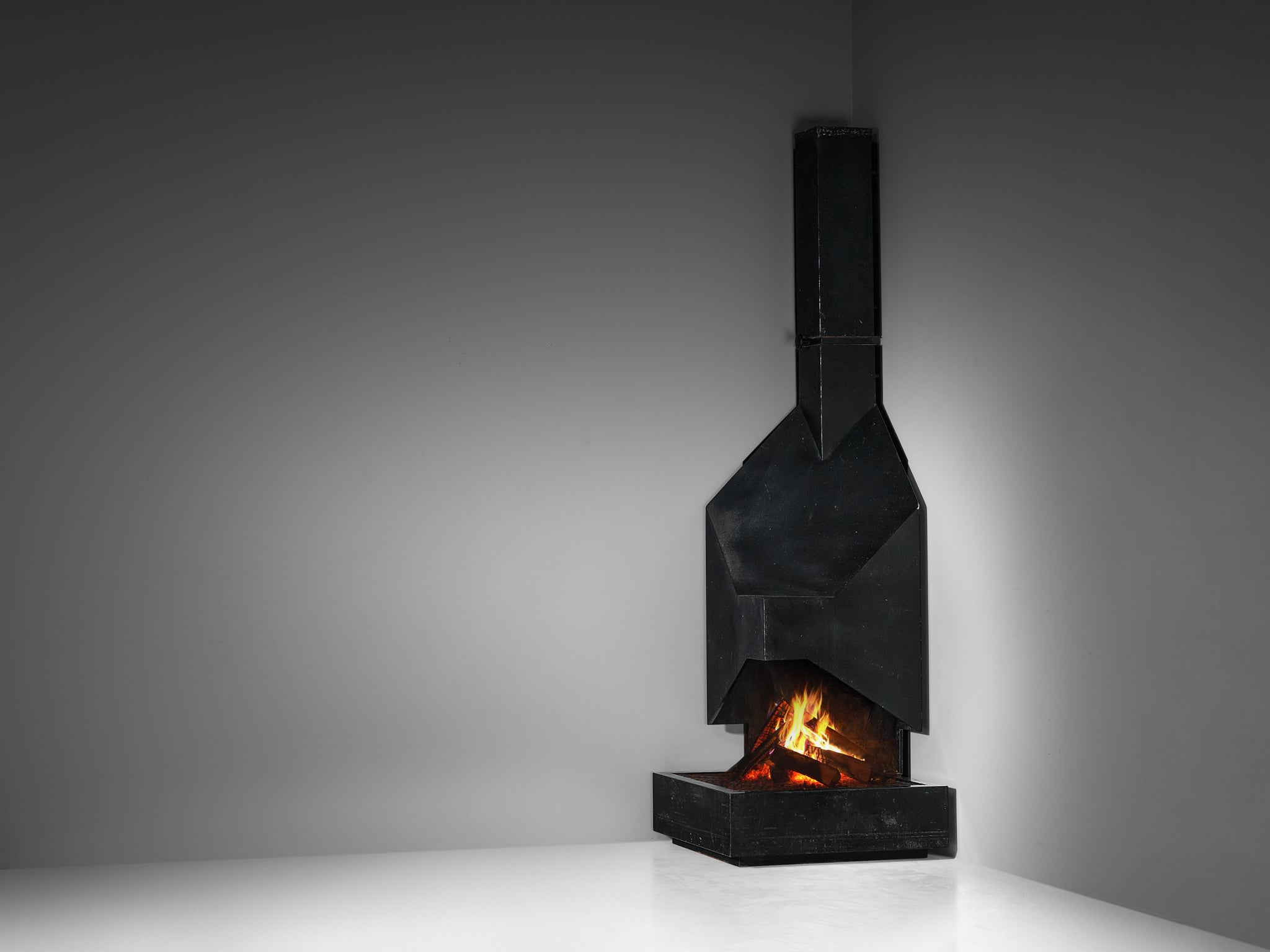 MBM Arquitectes (Martorell, Bohigas, Mackay) Fireplace in Iron Building and Garden Elements Morentz