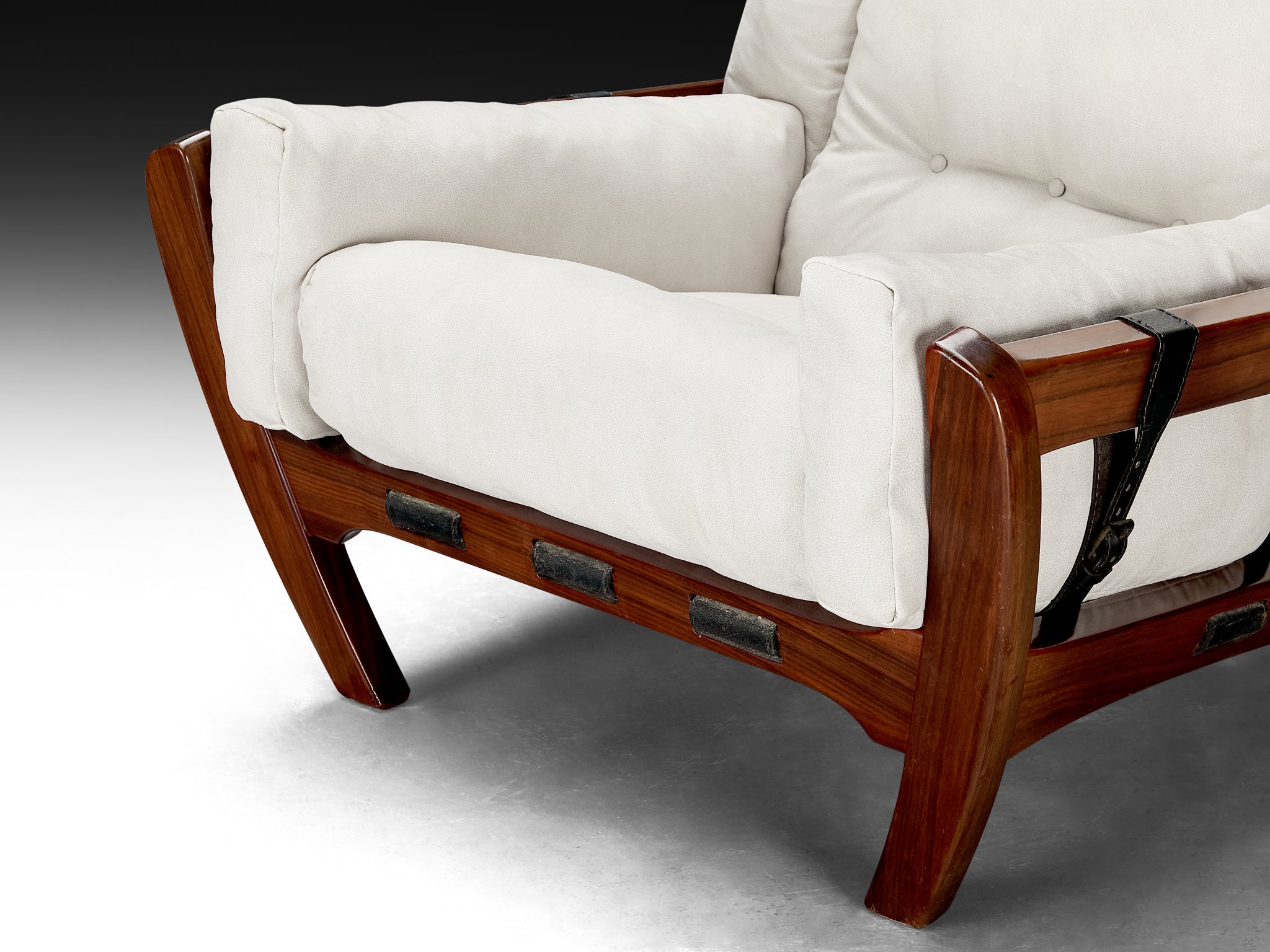 Luciano Frigerio 'Rancero' Lounge Chair with ottoman in Padouk Seating Morentz