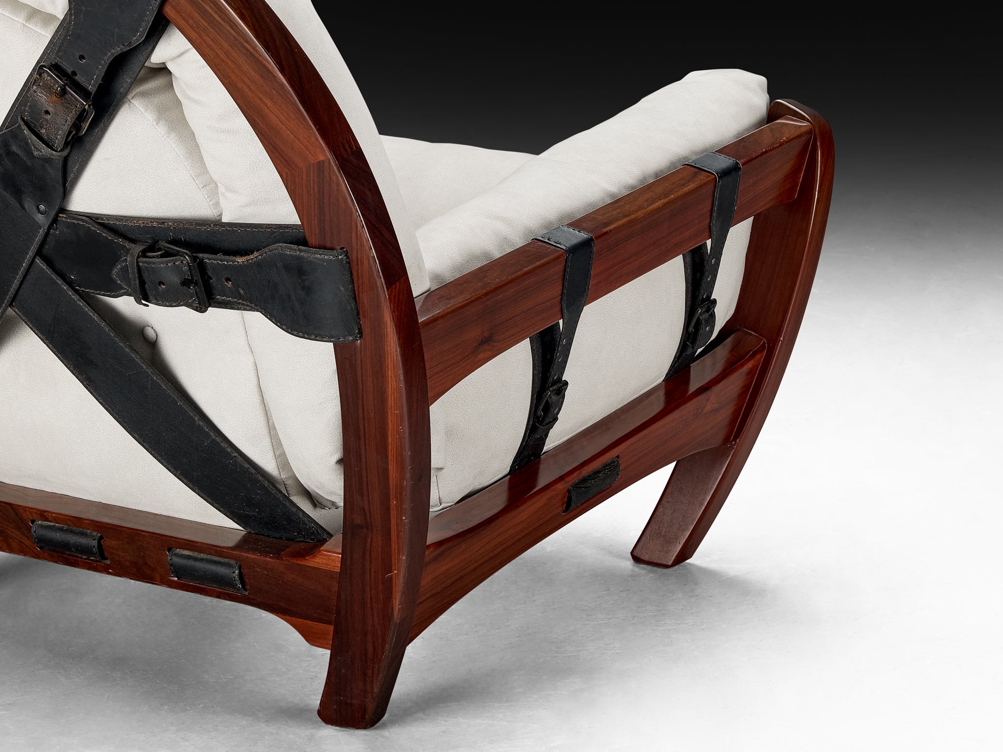Luciano Frigerio 'Rancero' Lounge Chair with ottoman in Padouk Seating Morentz
