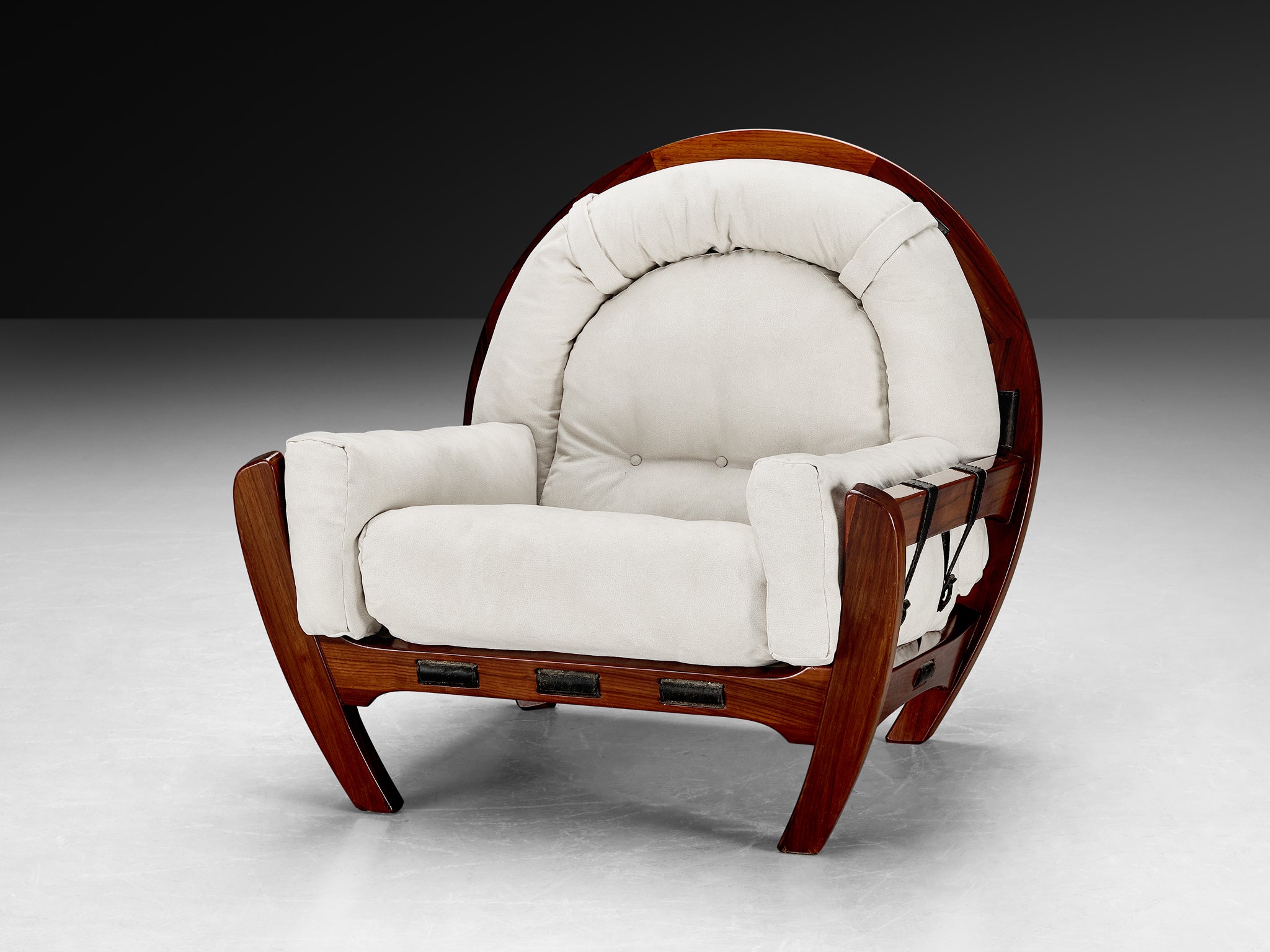 Luciano Frigerio 'Rancero' Lounge Chair with ottoman in Padouk Seating Morentz