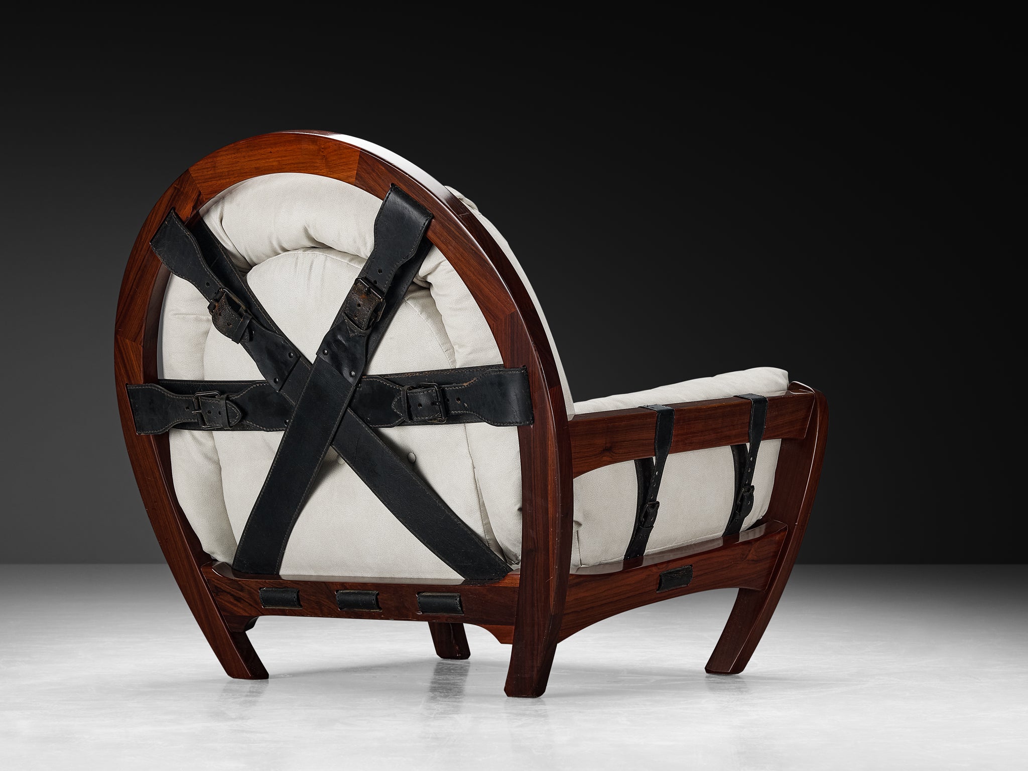 Luciano Frigerio 'Rancero' Lounge Chair with ottoman in Padouk Seating Morentz