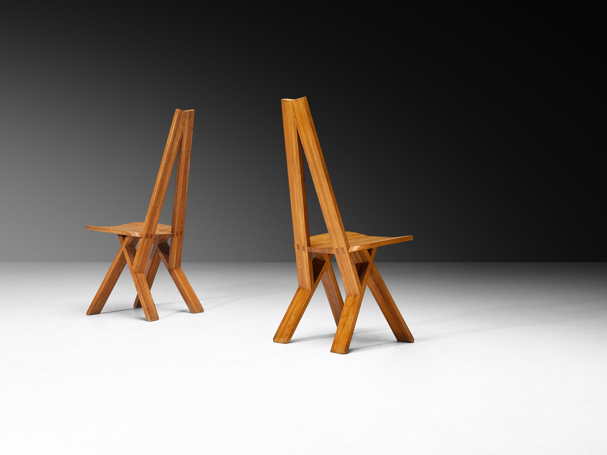 Pierre Chapo 'S45' Dining Chairs in Elm Seating Morentz