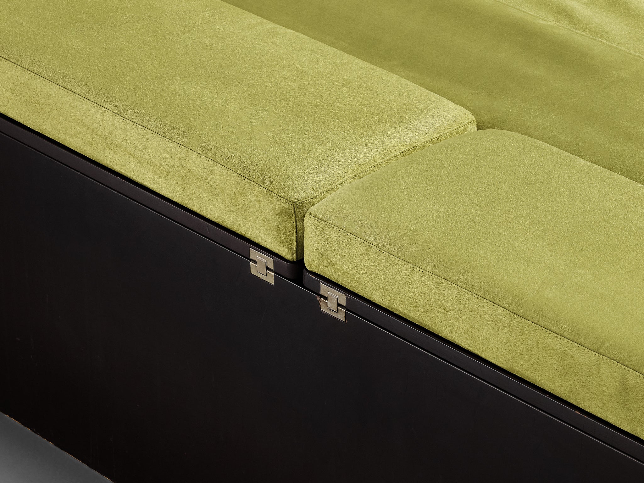 Vittorio Rossi and Luciano Bertoncini for Cjfra 'Zattera' Bed in Green Fabric More Furniture and Collectibles Morentz