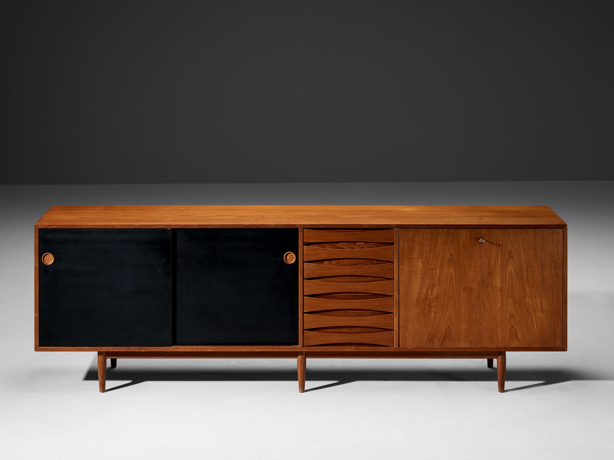 Arne Vodder Sideboard in Teak with Reversible Doors