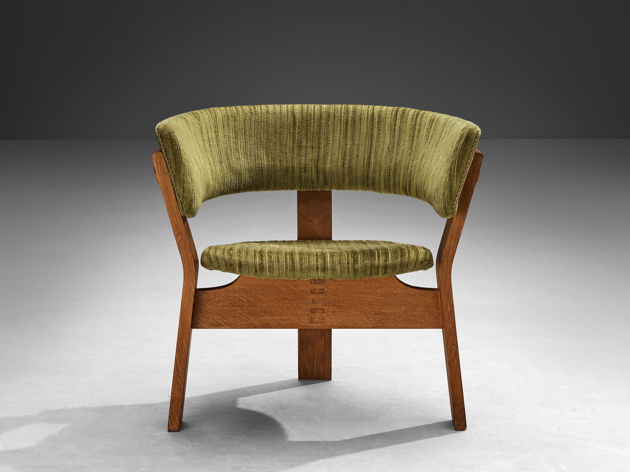 Steen Østergaard Lounge Chair in Oak and Moss Green Upholstery seating Morentz