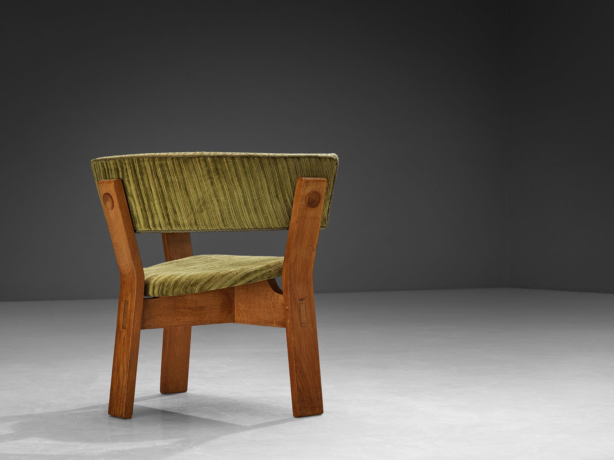 Steen Østergaard Lounge Chair in Oak and Moss Green Upholstery