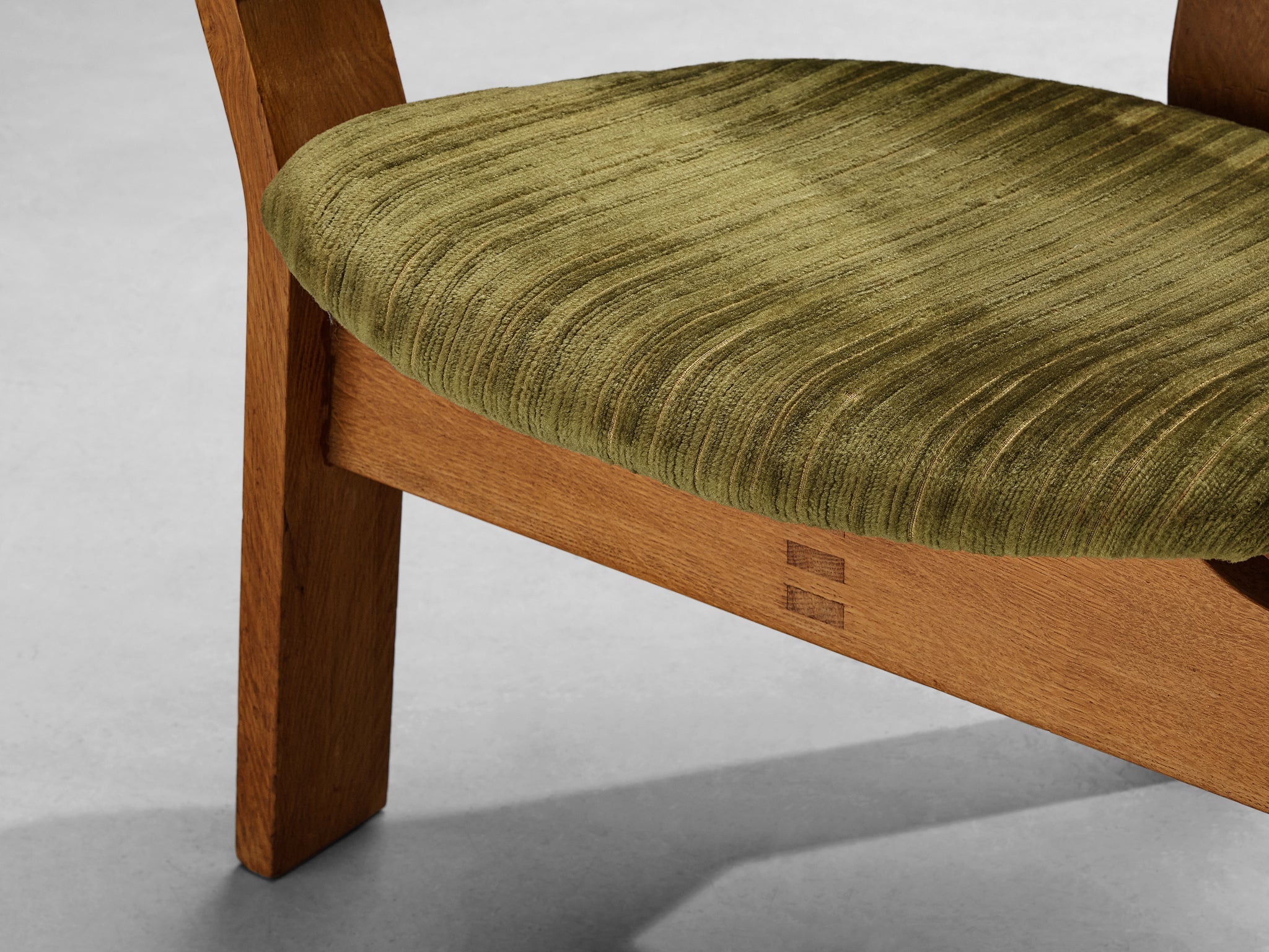 Steen Østergaard Lounge Chair in Oak and Moss Green Upholstery seating Morentz