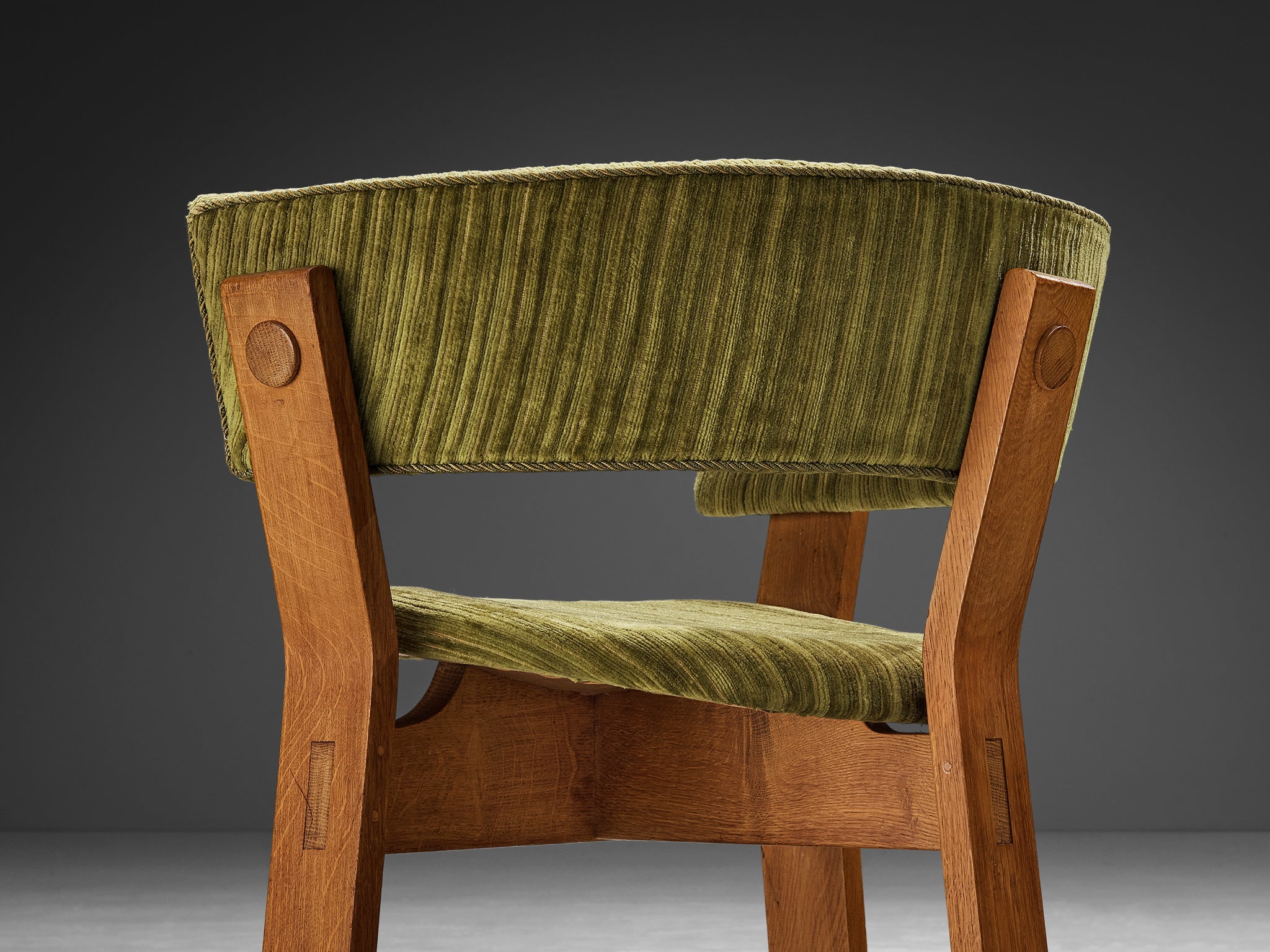 Steen Østergaard Lounge Chair in Oak and Moss Green Upholstery seating Morentz