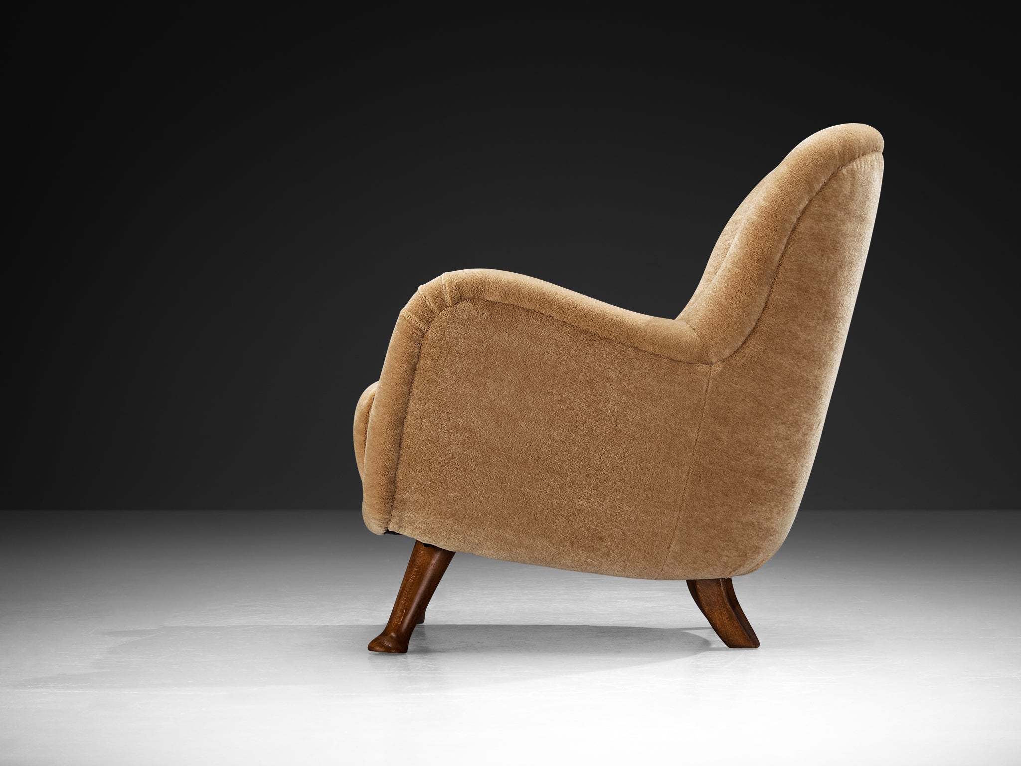 Berga Mobler Lounge Chair in Pierre Frey Teddy Mohair Seating Morentz