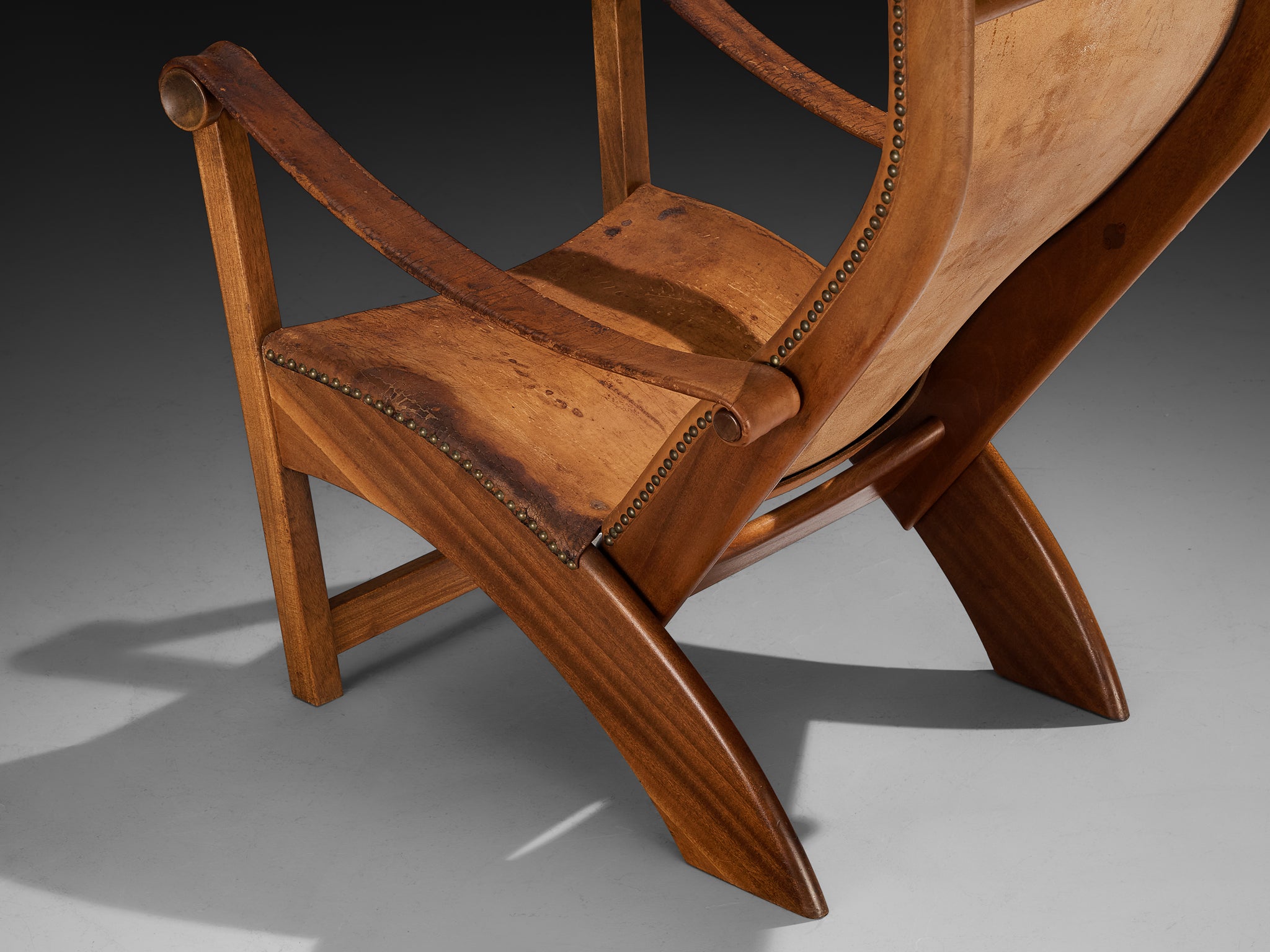 Mogens Voltelen 'Copenhagen' Lounge Chair in Patinated Cognac Leather