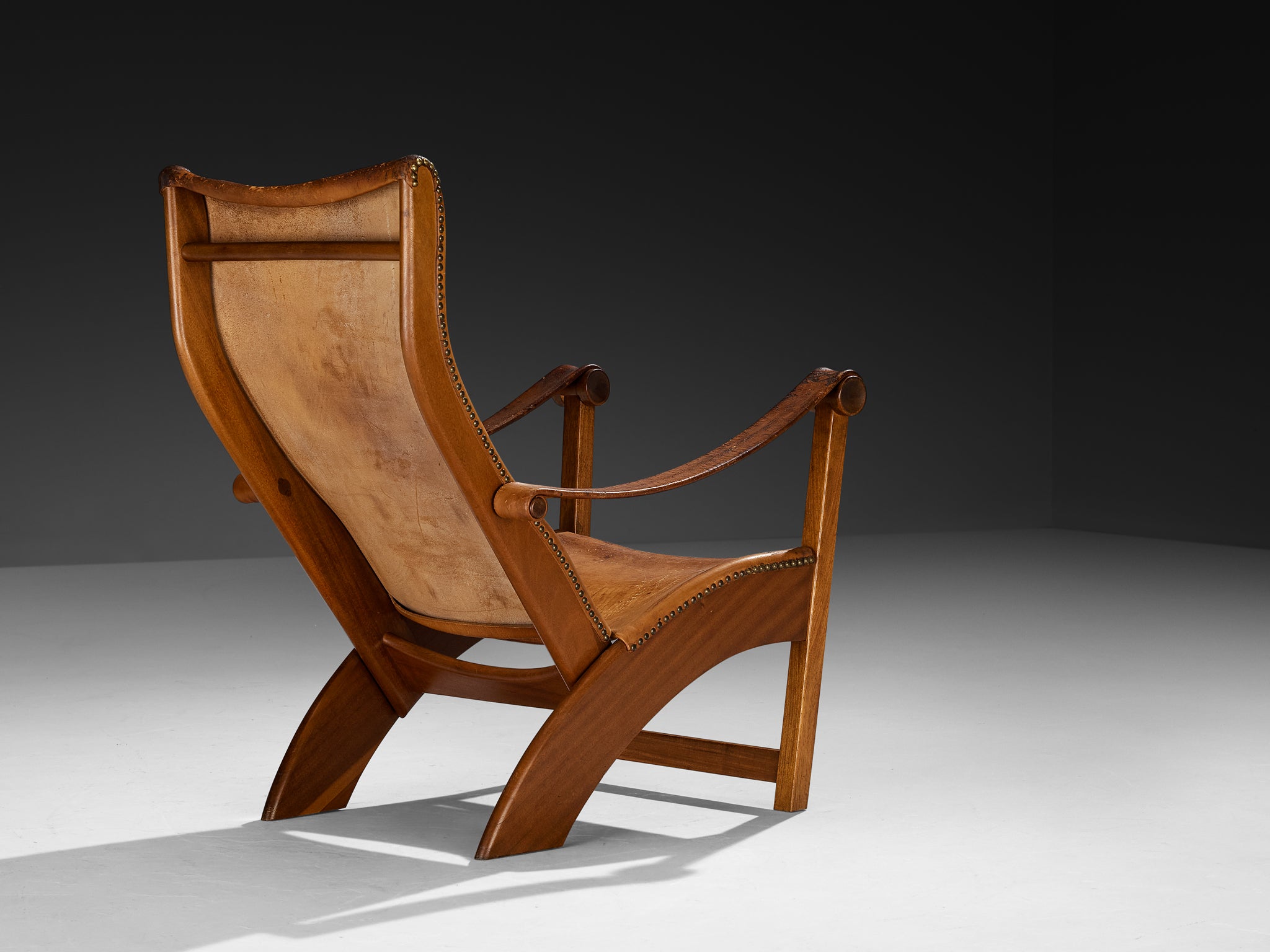 Mogens Voltelen 'Copenhagen' Lounge Chair in Patinated Cognac Leather Seating Morentz