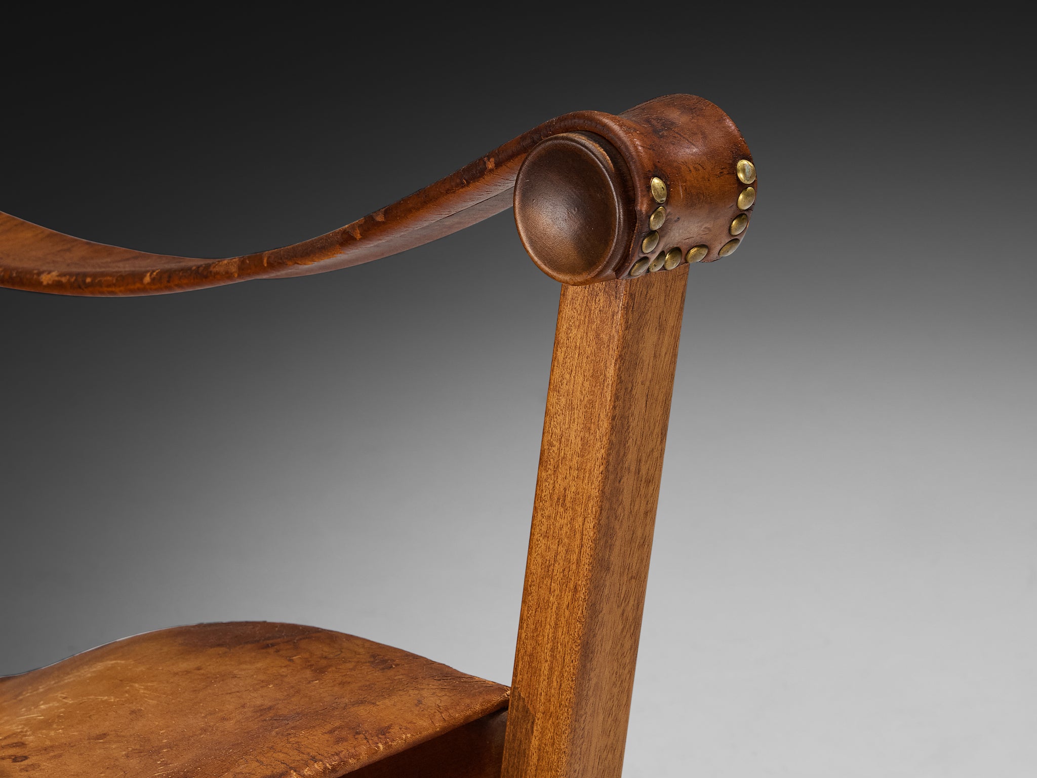 Mogens Voltelen 'Copenhagen' Lounge Chair in Patinated Cognac Leather