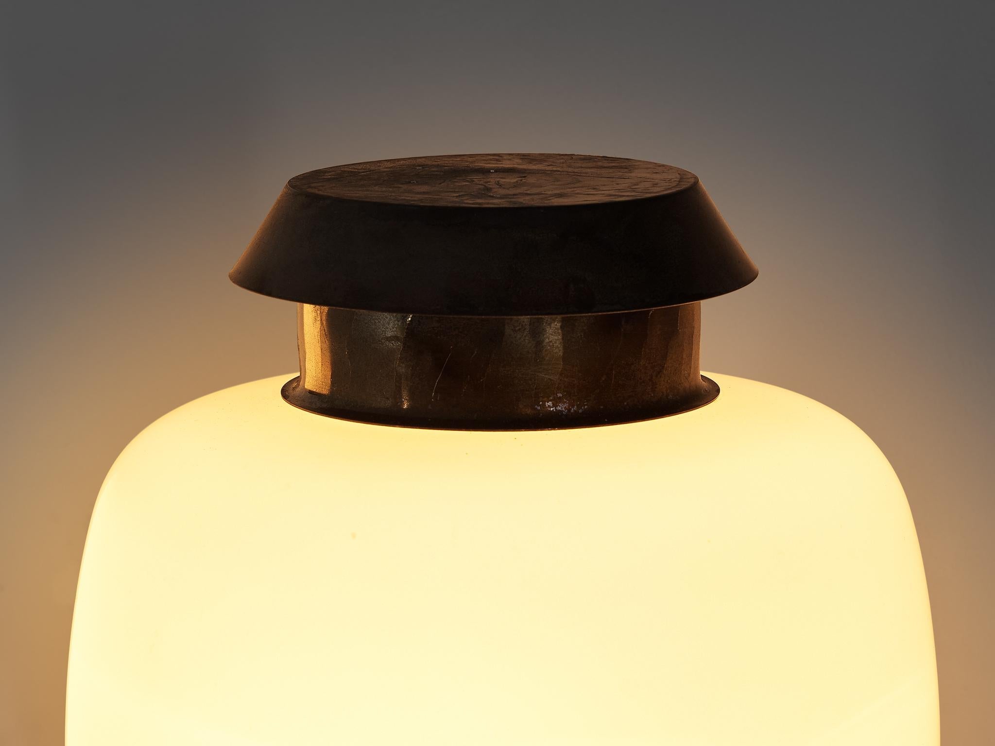 Lyfa 'Drabant' Wall Lights in White Opaque Glass and Copper lighting Morentz