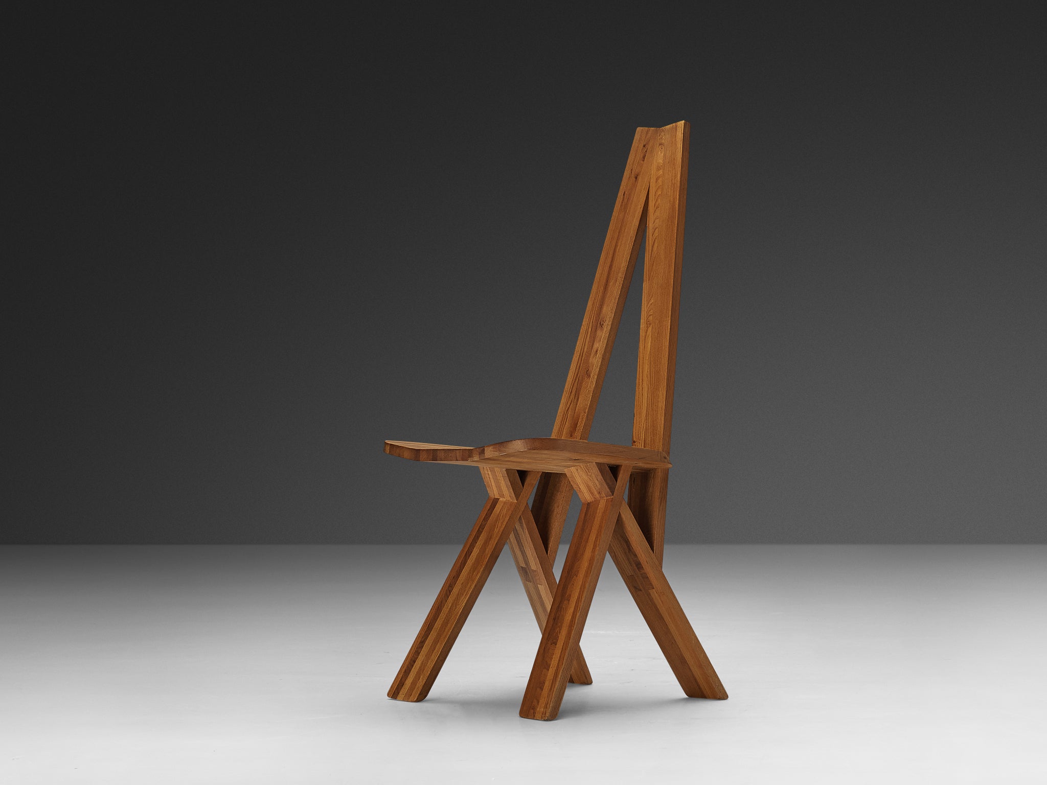 Early Pierre Chapo 'S45' Dining Chairs in Solid Elm Seating Morentz