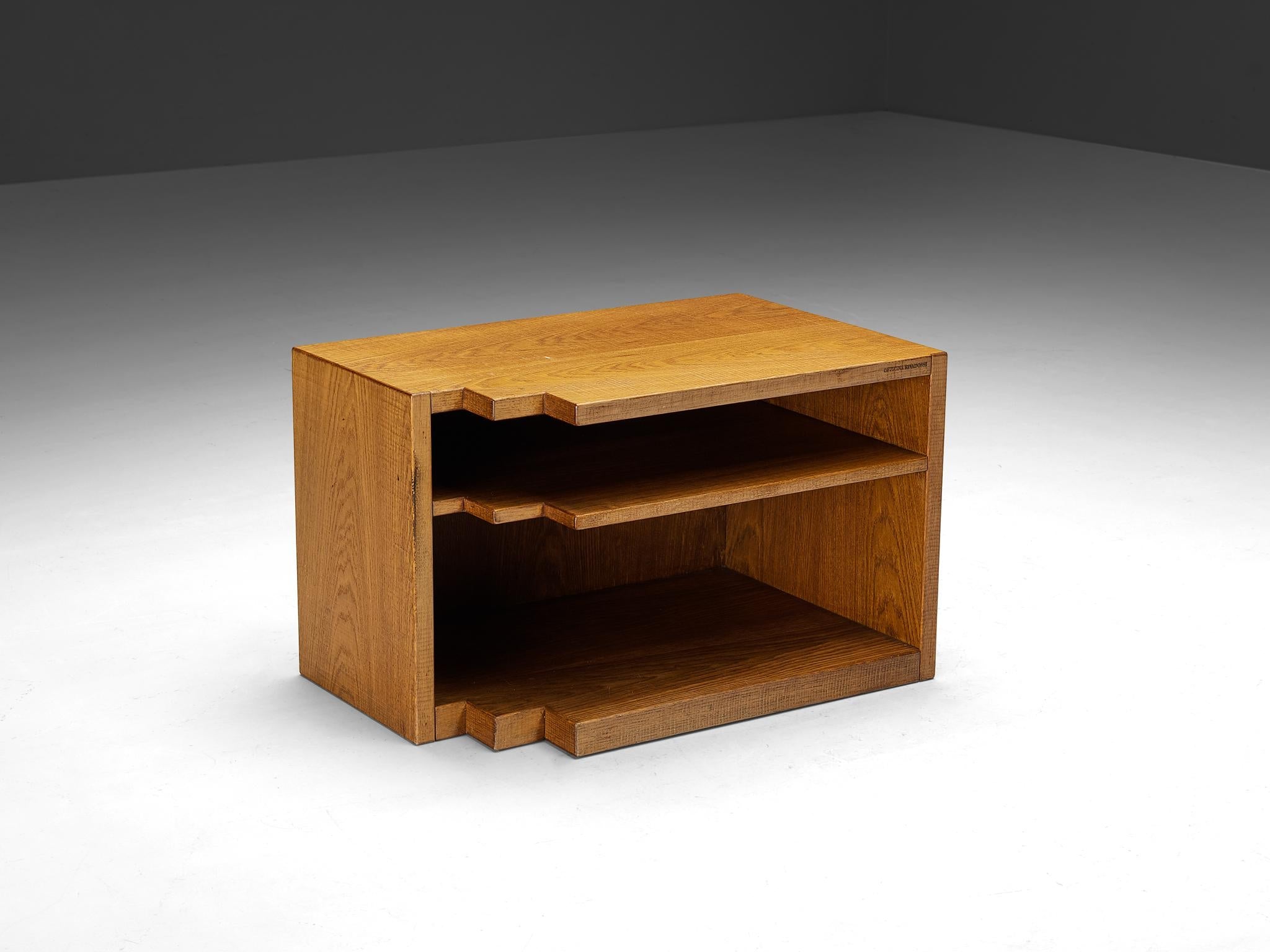 Giuseppe Rivadossi Geometric Side Table in Oak tables Morentz
