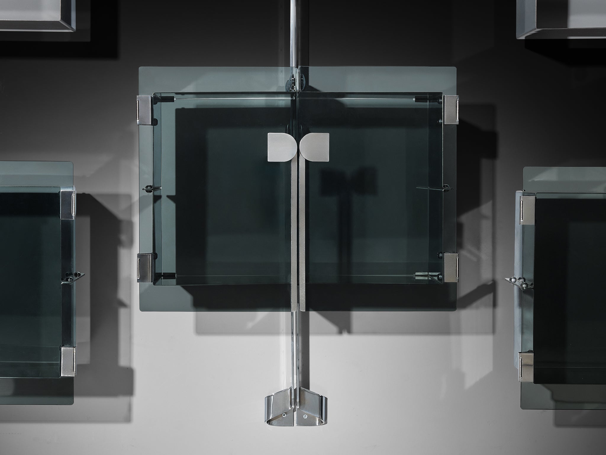 Vittorio Introini for Proposals Set of Five Modular Wall Bookcase in Metal Case pieces and storage cabinets Morentz