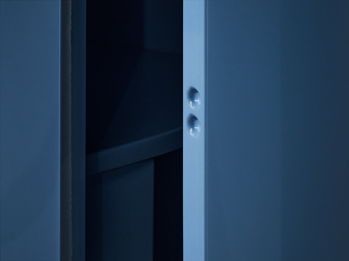 Ambrogio Tresoldi e Alberto Salvati Wardrobe Cabinet Purple Blue Lacquered Wood Case pieces and storage cabinets Morentz