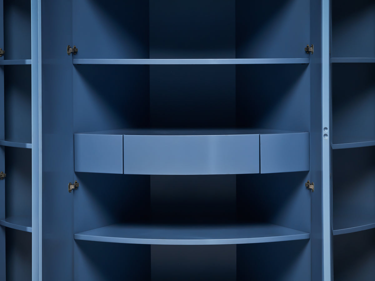 Ambrogio Tresoldi e Alberto Salvati Wardrobe Cabinet in Purple Blue Wood Case pieces and storage cabinets Morentz