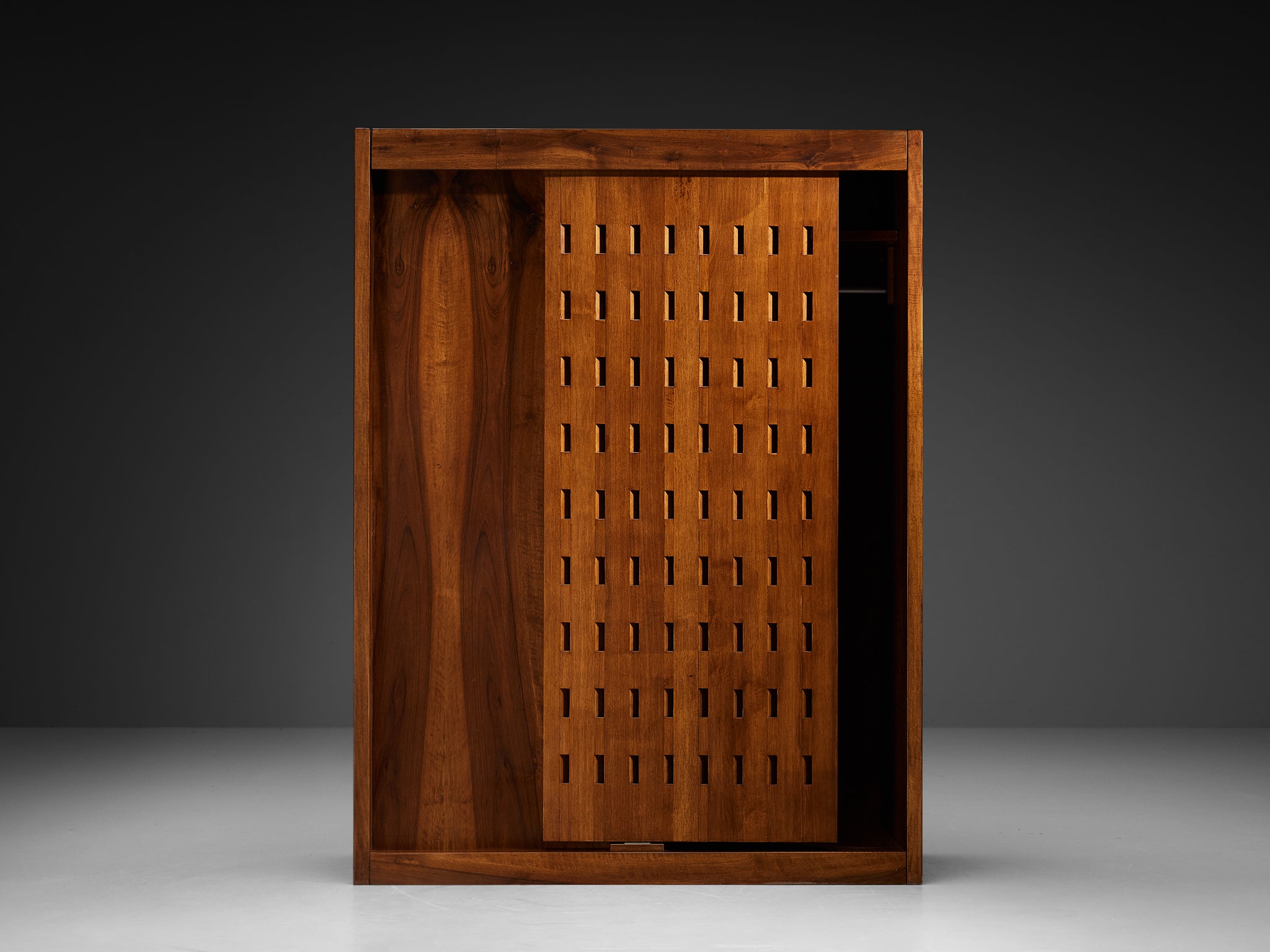 Giuseppe Rivadossi for Officina Rivadossi Bedroom Divider Wardrobe Walnut Case pieces and storage cabinets Morentz