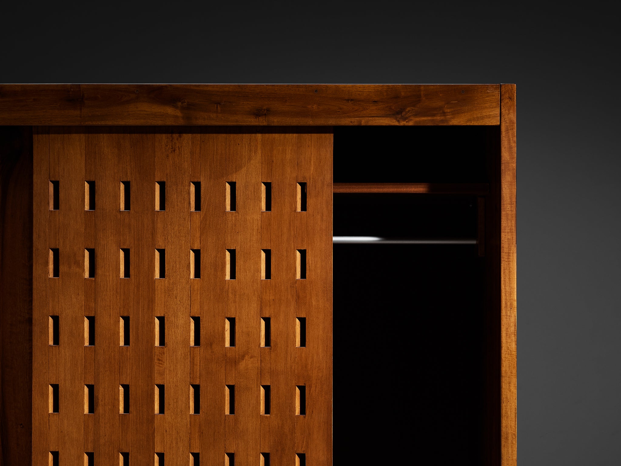 Giuseppe Rivadossi for Officina Rivadossi Bedroom Divider Wardrobe Walnut Case pieces and storage cabinets Morentz