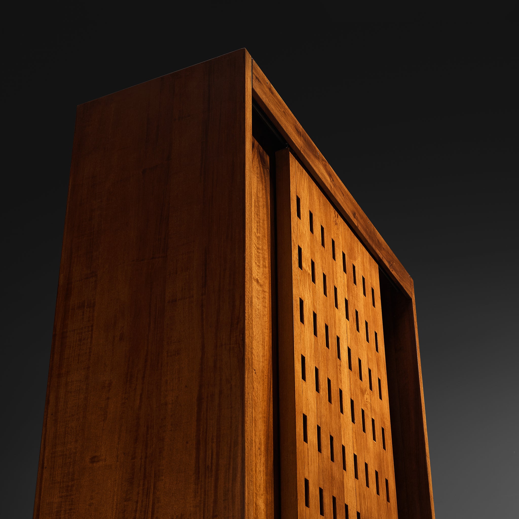 Giuseppe Rivadossi for Officina Rivadossi Bedroom Divider Wardrobe Walnut Case pieces and storage cabinets Morentz