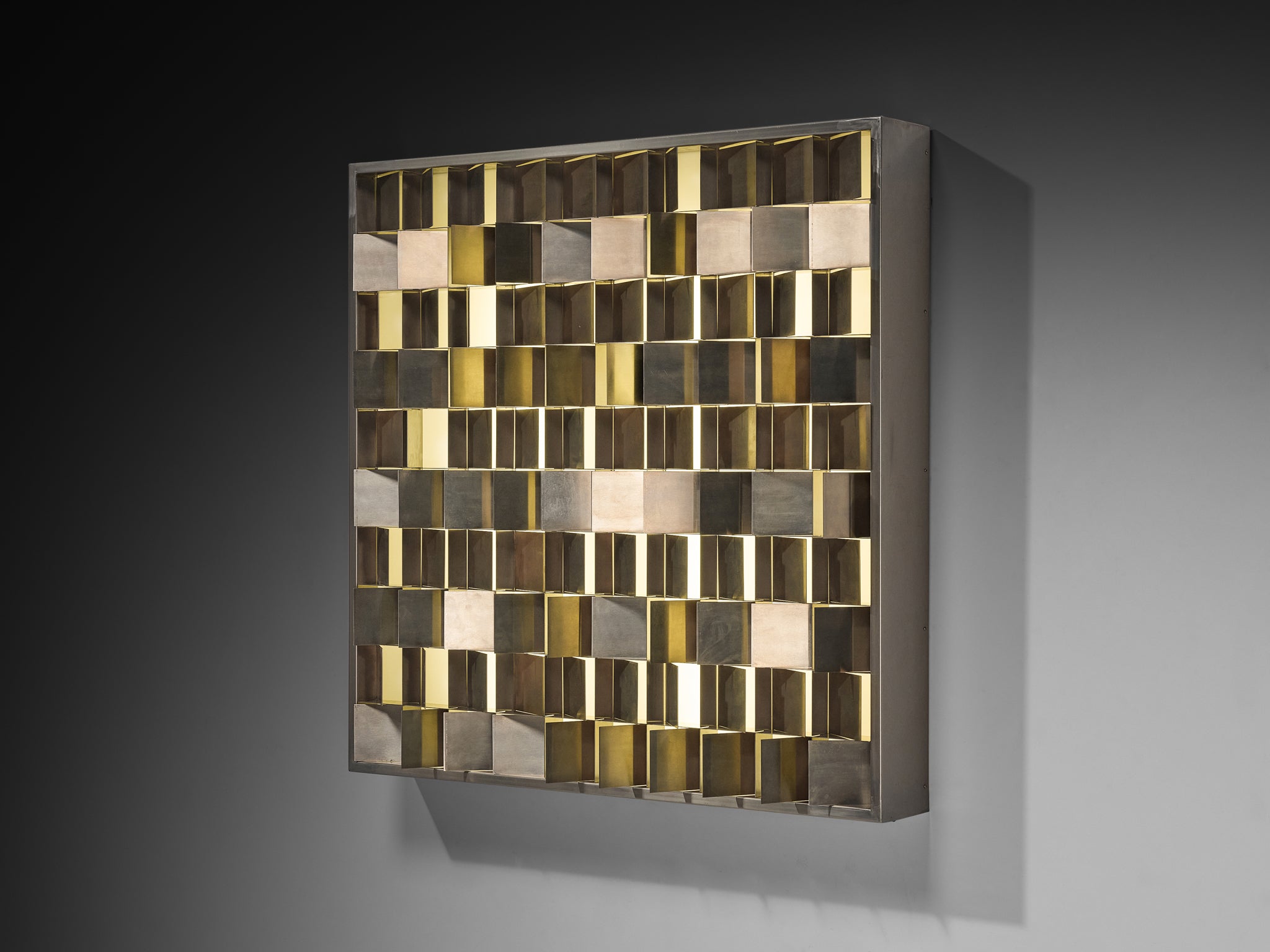 Gianfranco Fini for New Lamp 'Programma' Wall Light in Stainless Steel Lighting Morentz