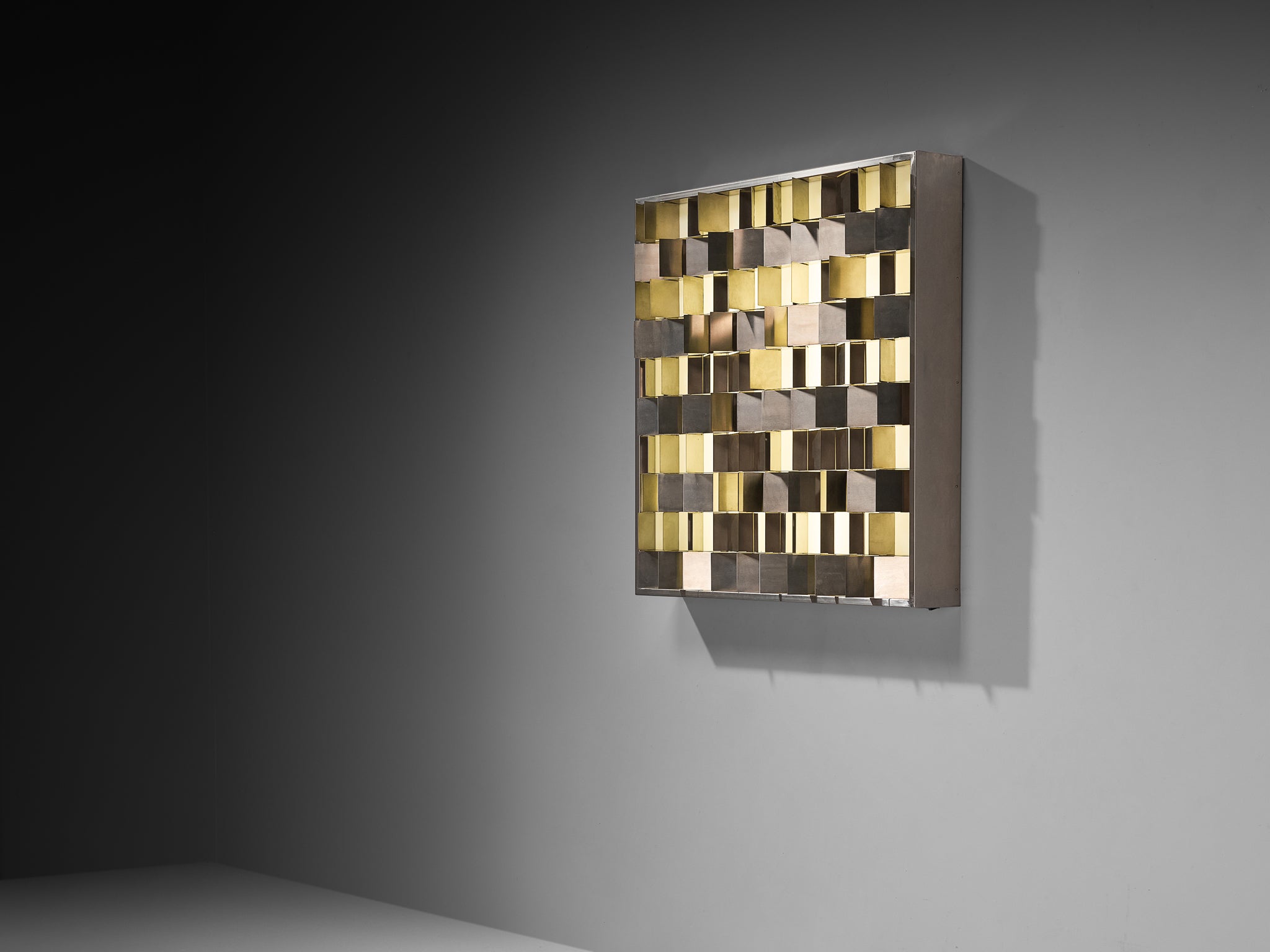 Gianfranco Fini for New Lamp 'Programma' Wall Light in Stainless Steel Lighting Morentz