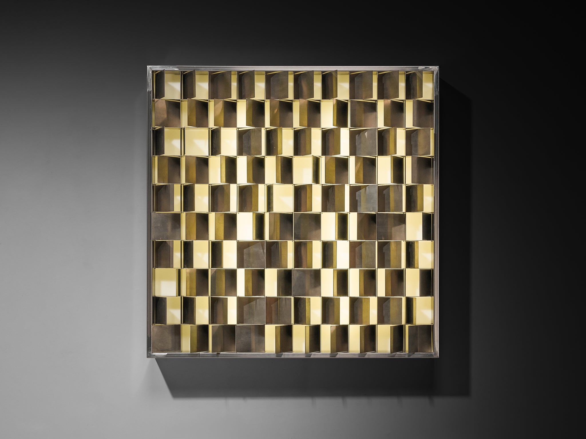 Gianfranco Fini for New Lamp 'Programma' Light Sculpture in Stainless Steel Lighting Morentz