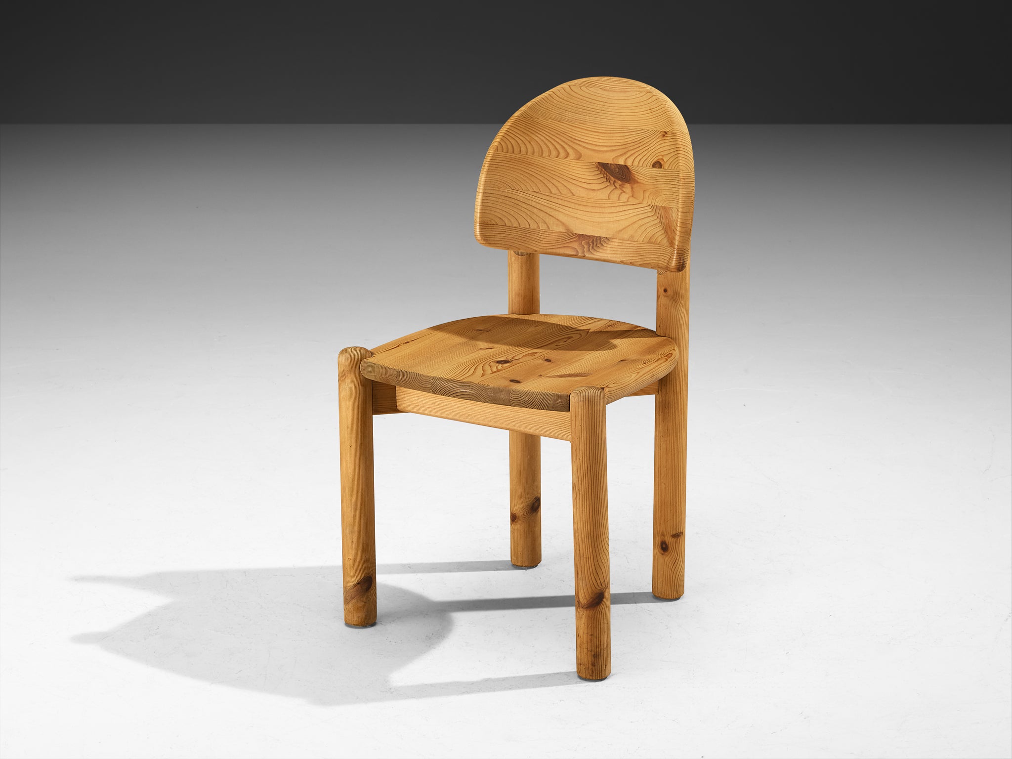 Rainer Daumiller Pair of Dining Chairs in Solid Pine Seating Morentz