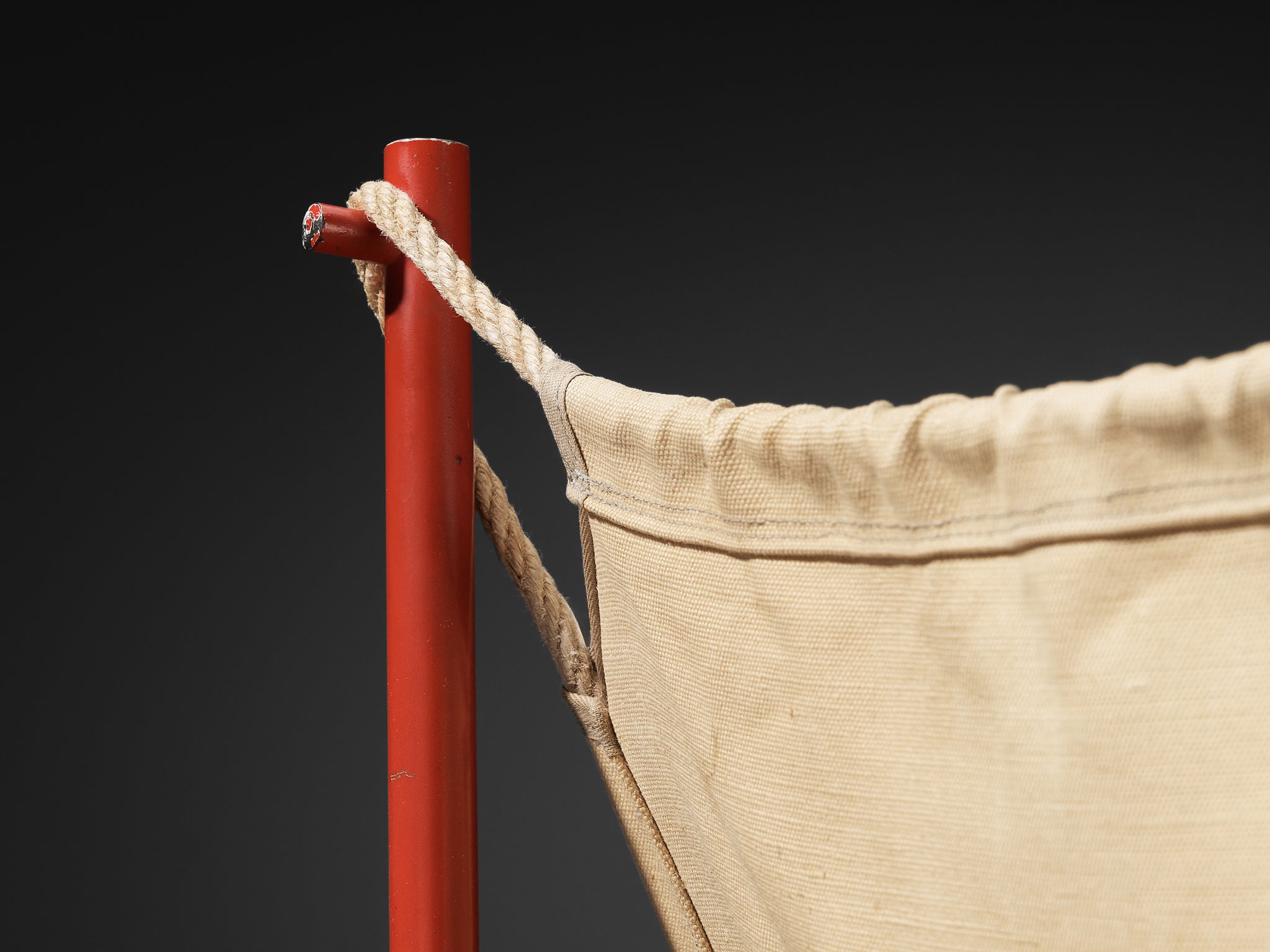 Mid-century Modern Dutch Lounge Chair in Steel, Canvas and Oak