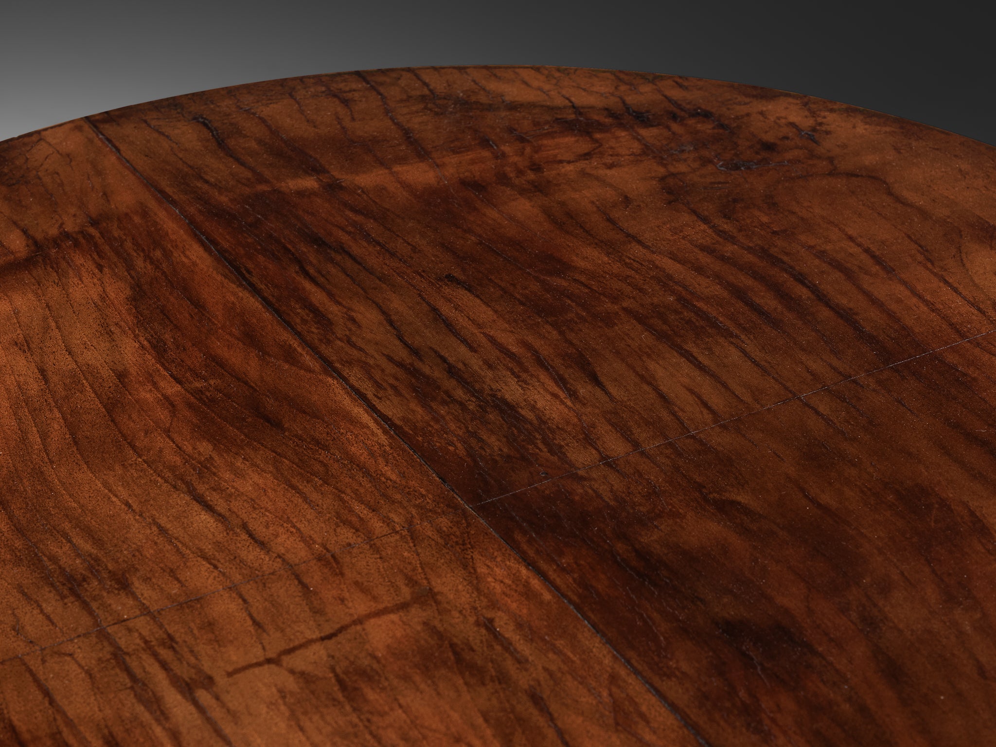 Art Deco Italian Round Side Table in Walnut Tables Morentz