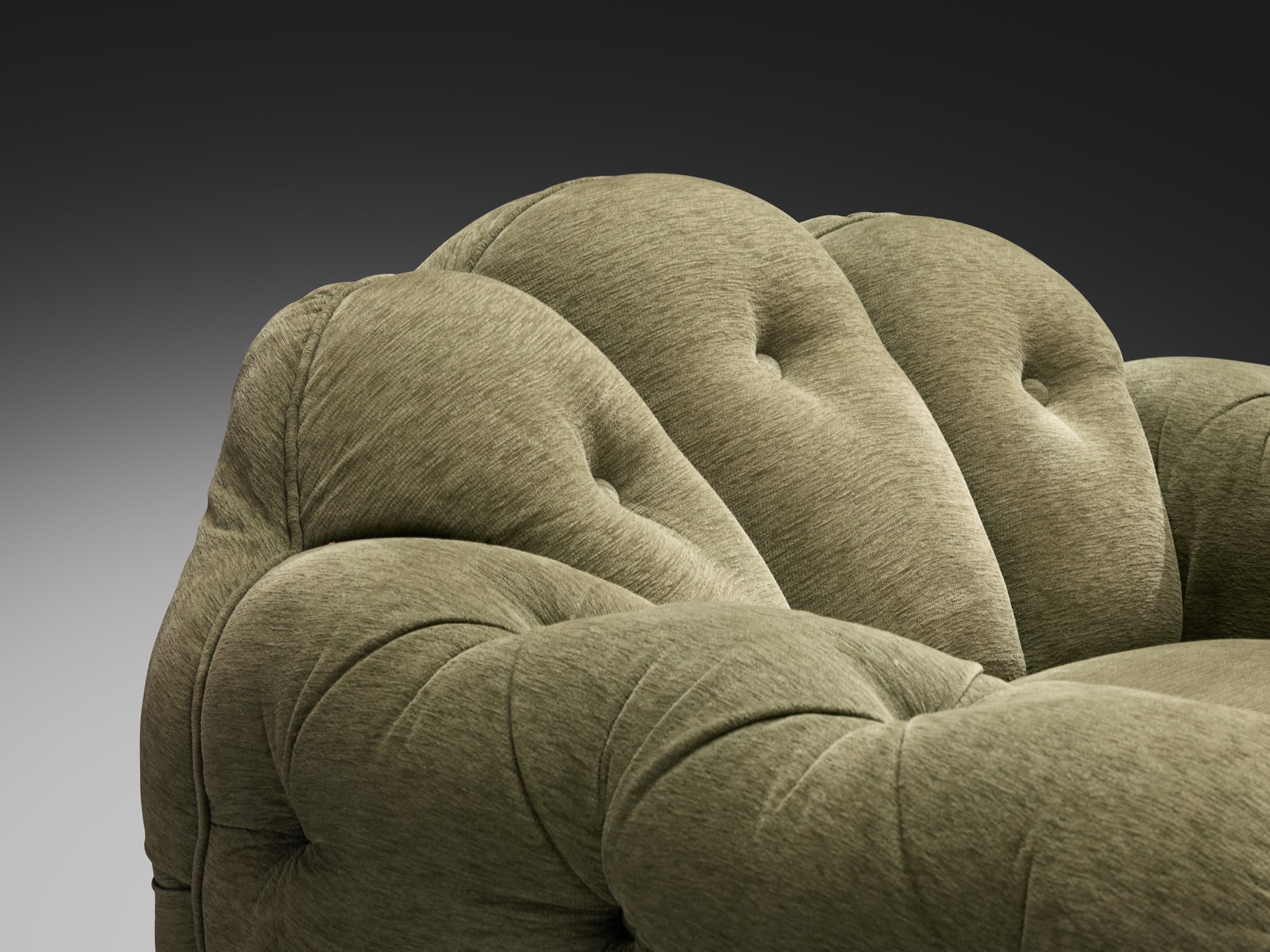 Vivai Del Sud Superstar Lounge Chair in Olive Green Fabric Seating Morentz