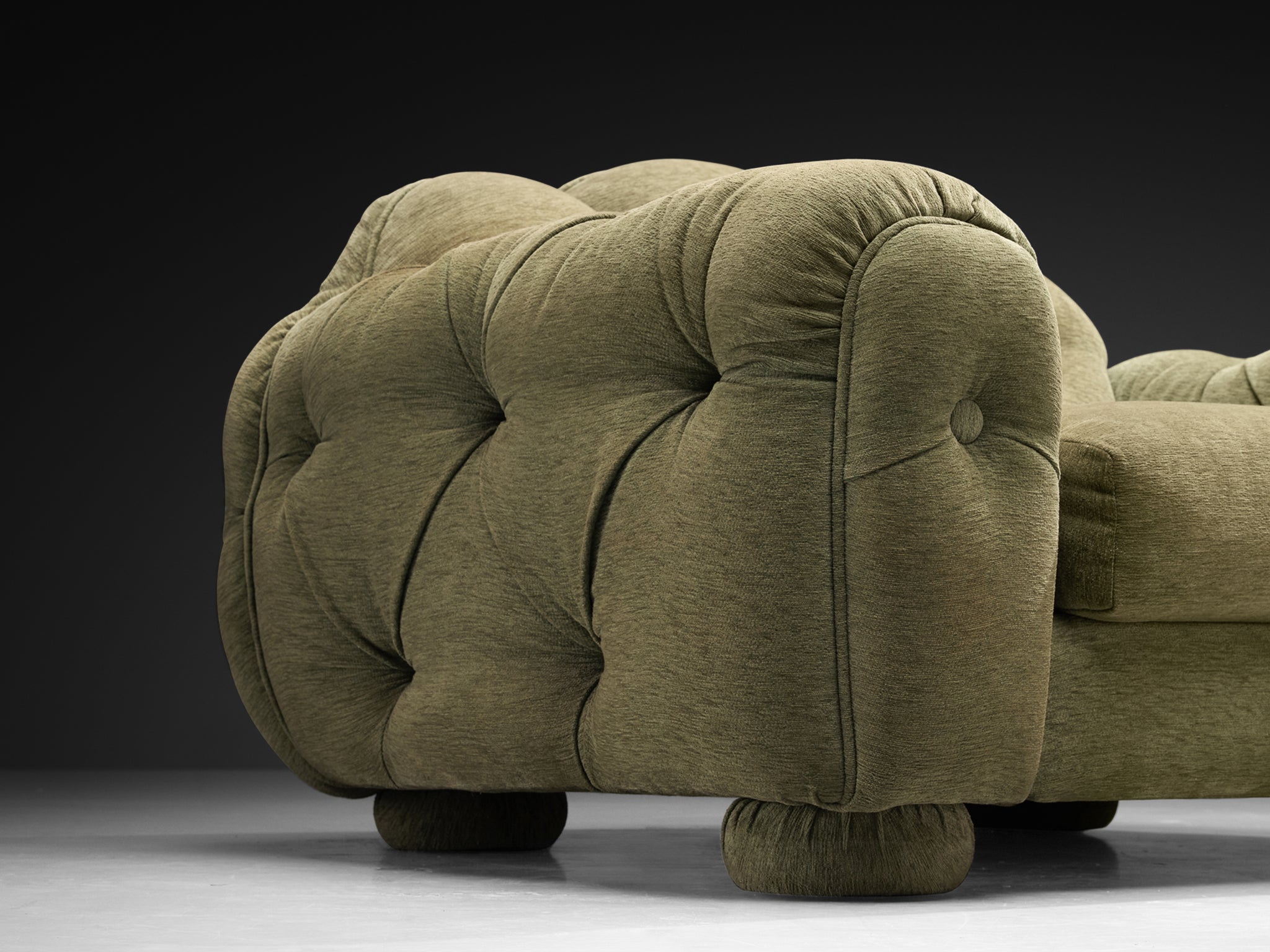 Vivai Del Sud Superstar Lounge Chair in Olive Green Fabric Seating Morentz