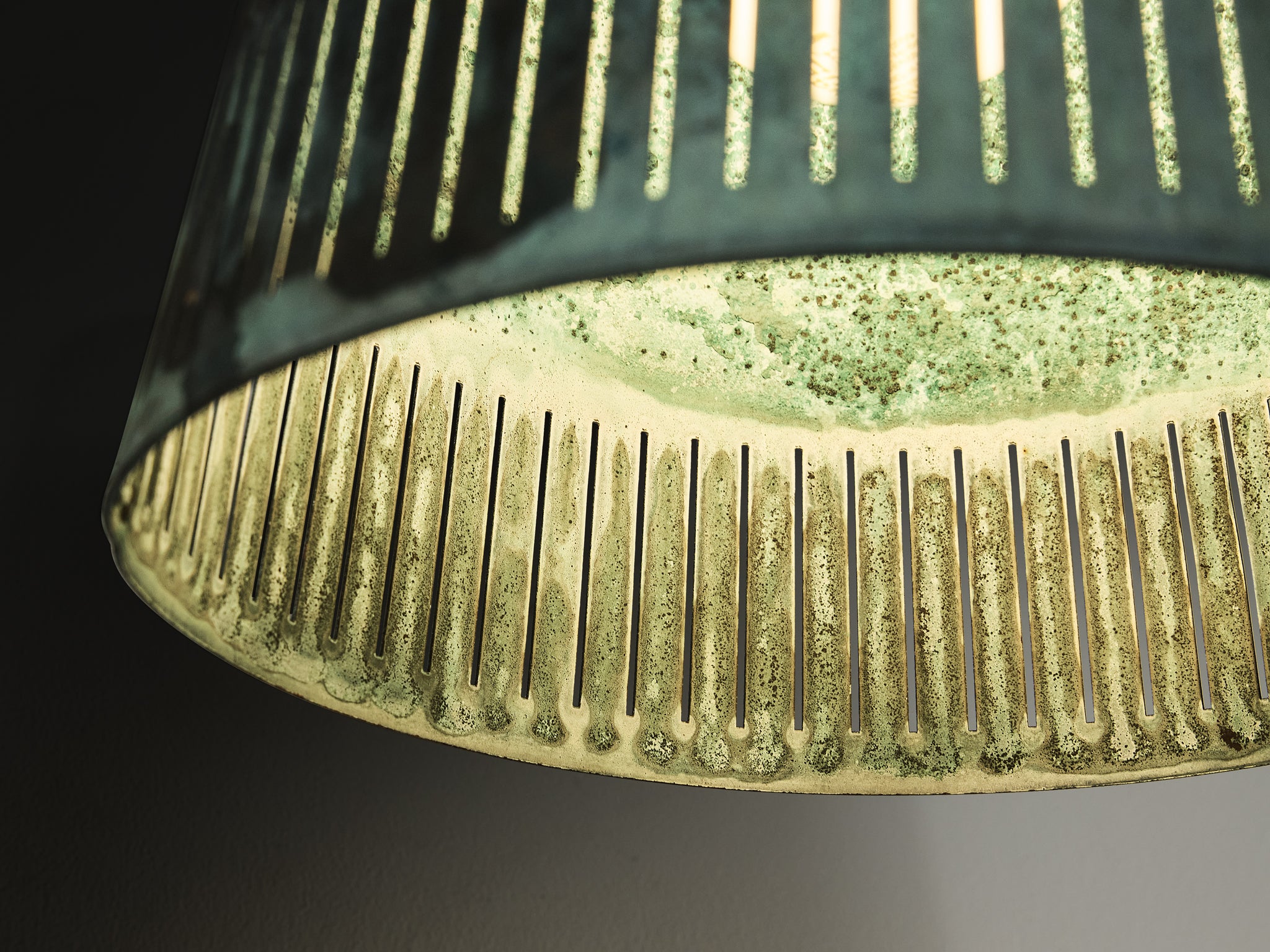 Hans Bergström for Ateljé Lyktan Wall Light in Patinated Copper Lighting Morentz
